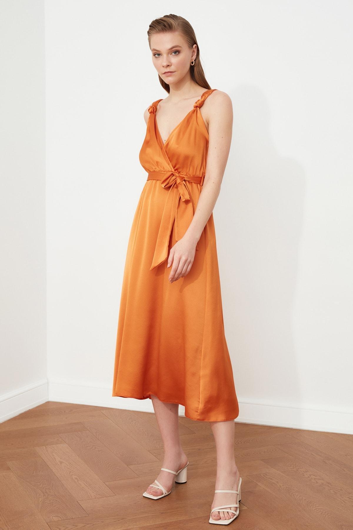 Orange A-Line Dress, , large image number 11