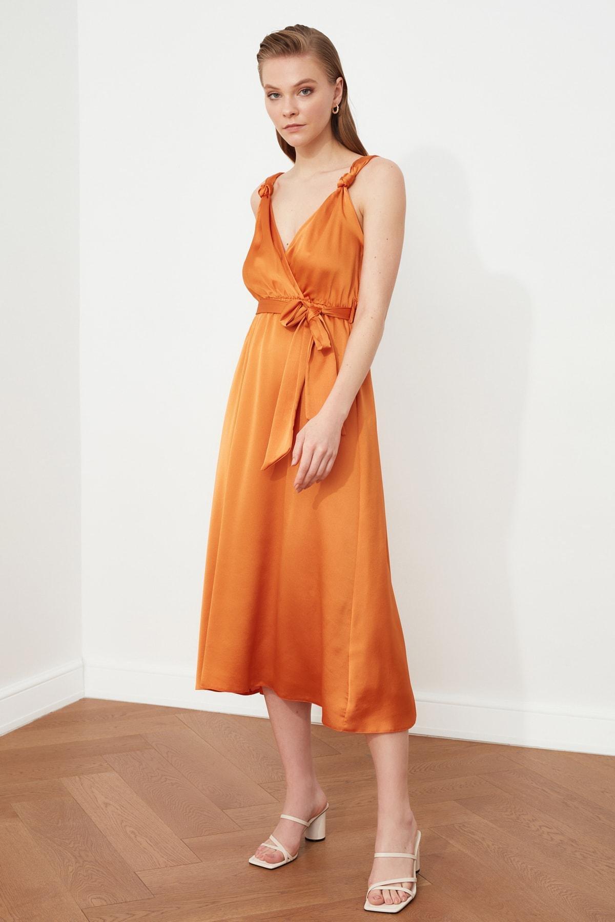 Trendyol - Orange A-Line Dress