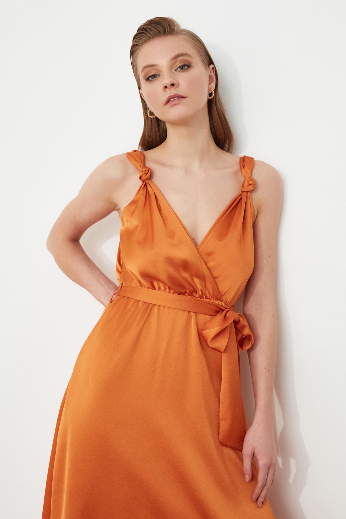Orange A-Line Dress, , large image number 13