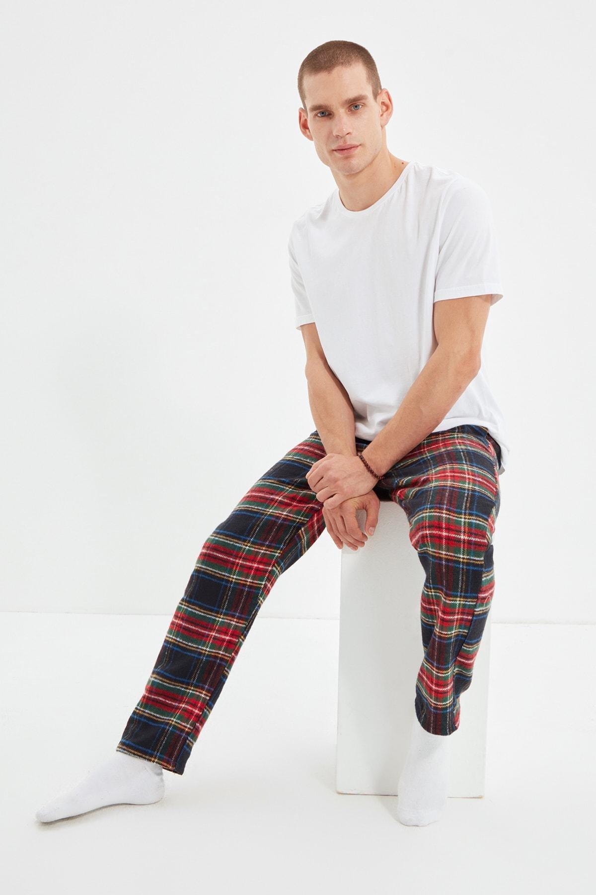 Multicolour Relaxed Pajama Bottoms, , large image number 1