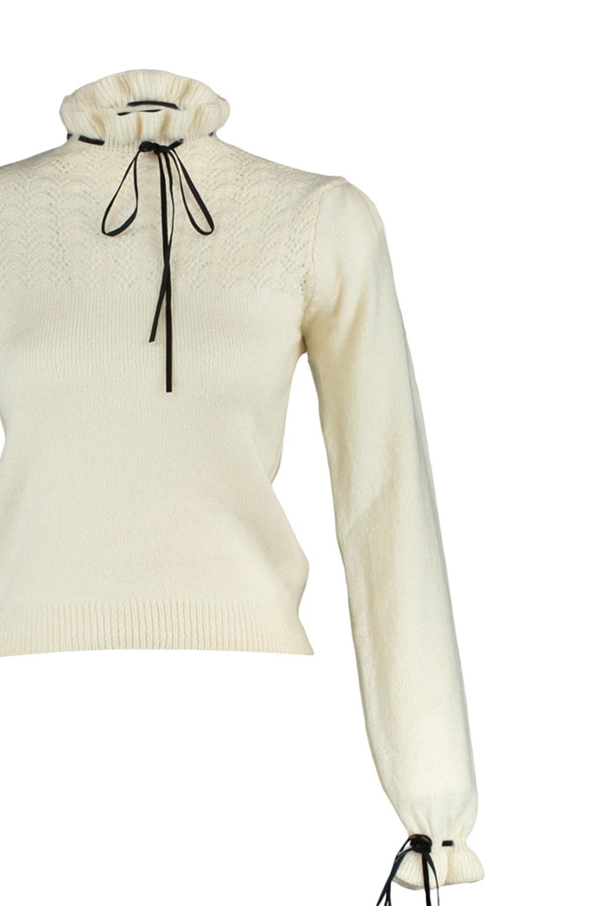 Beige Plaid Sweater, Ecru, large image number 7