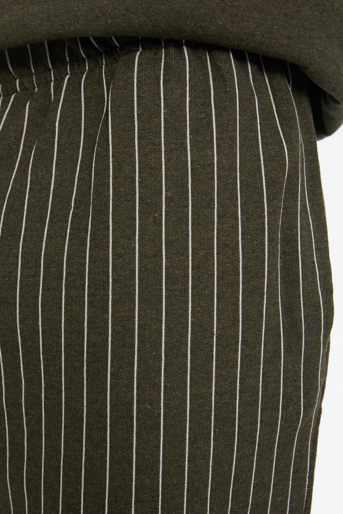 Khaki Printed Pajama Set, , large image number 3