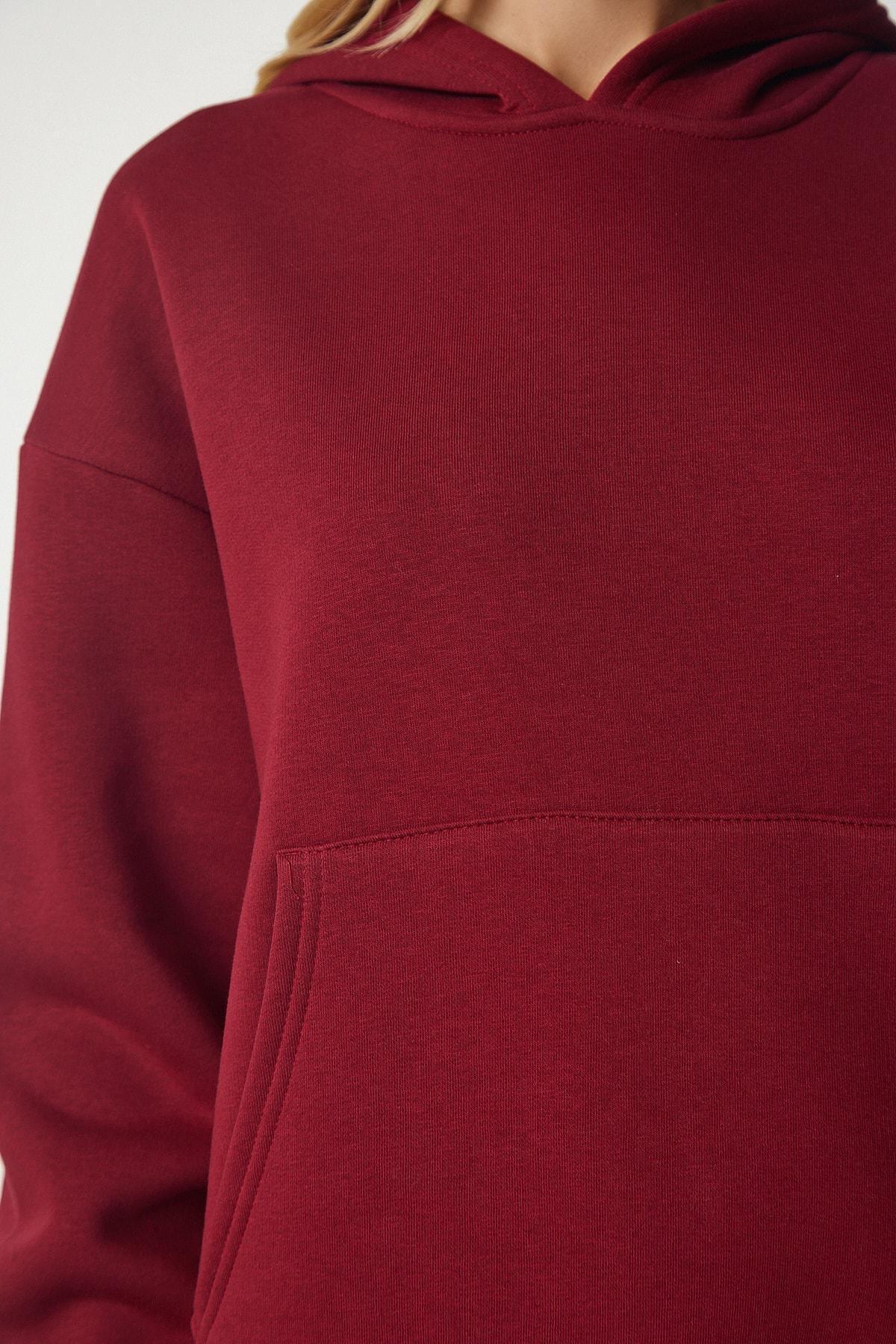 Burgundy Hooded Raspberry Tracksuit Set, , large image number 3