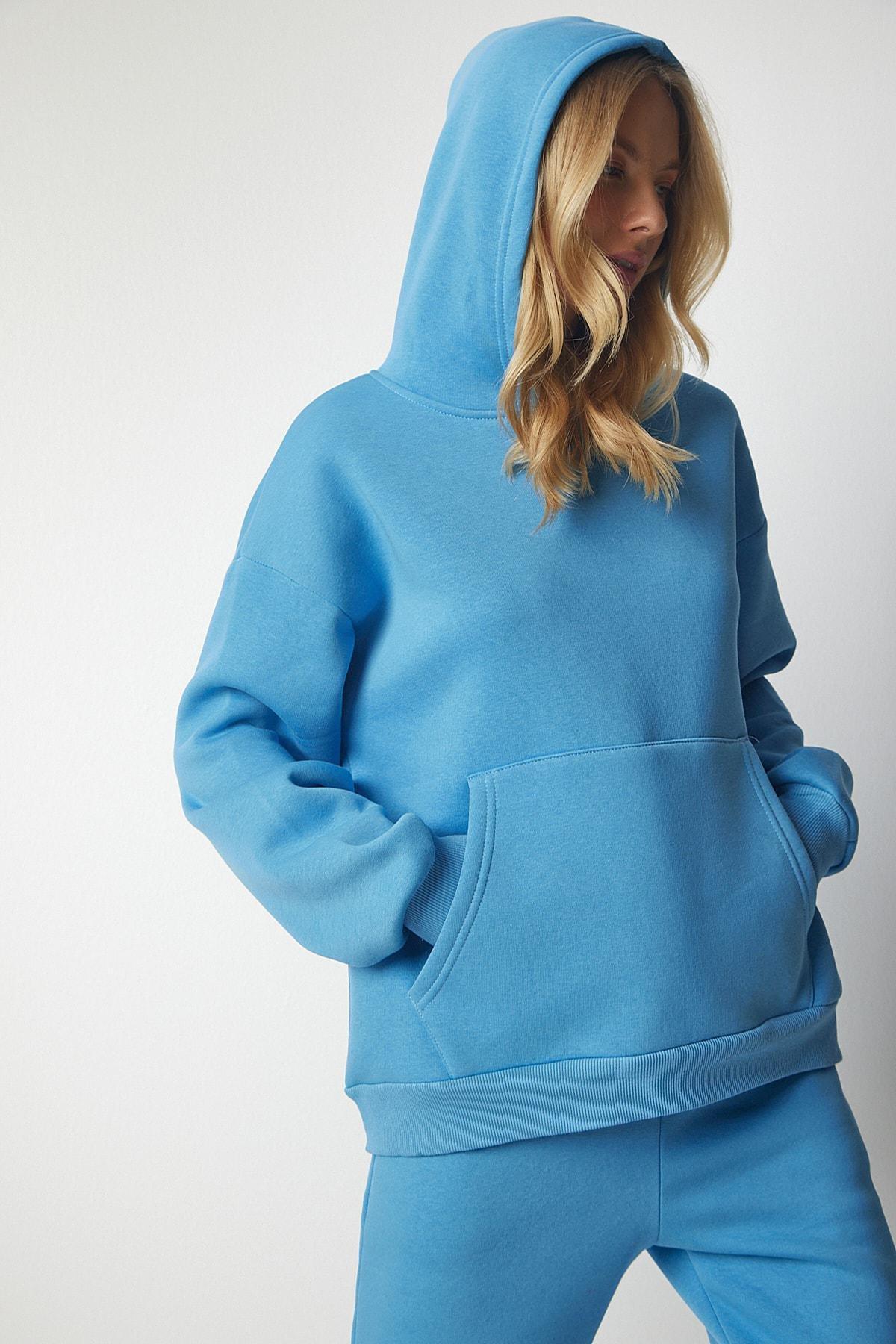 Happiness Istanbul - Blue Hooded Raspberry Tracksuit Set