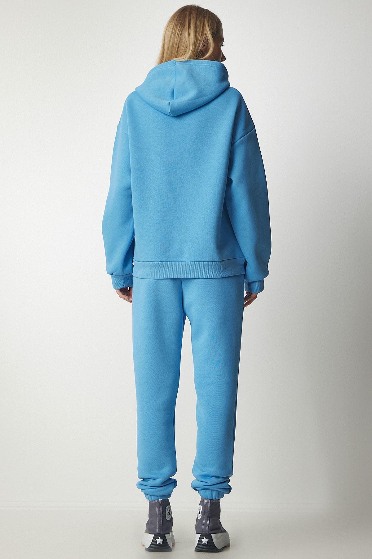 Blue Hooded Raspberry Tracksuit Set, SKY BLUE, large image number 6