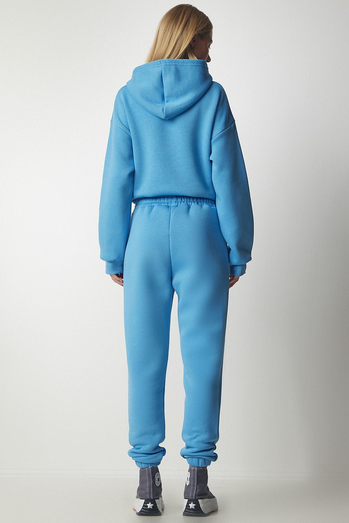 Happiness Istanbul - Blue Hooded Raspberry Tracksuit Set