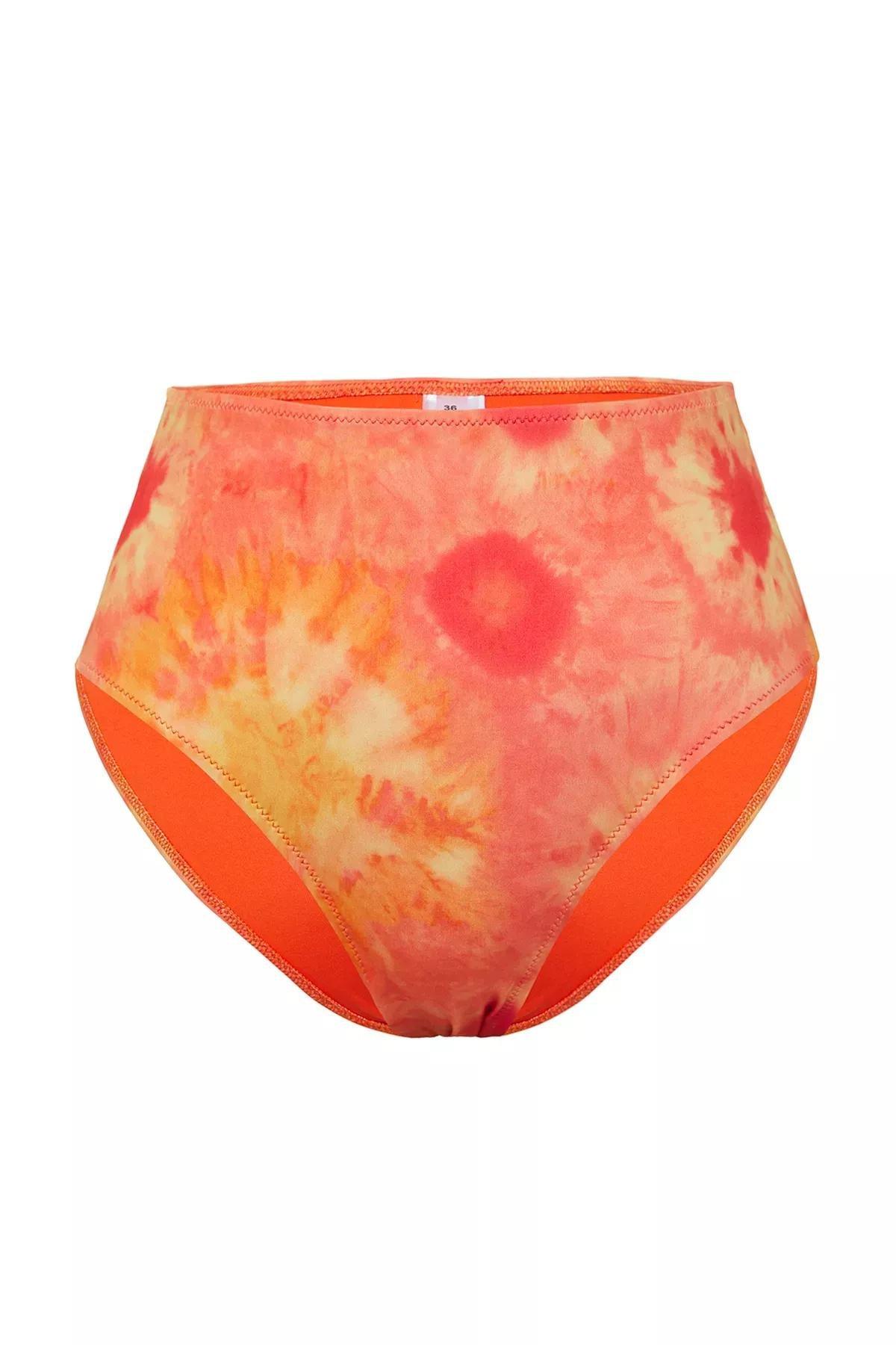 Pink Abstract Patterned Hipster Bikini Bottom, , large image number 4