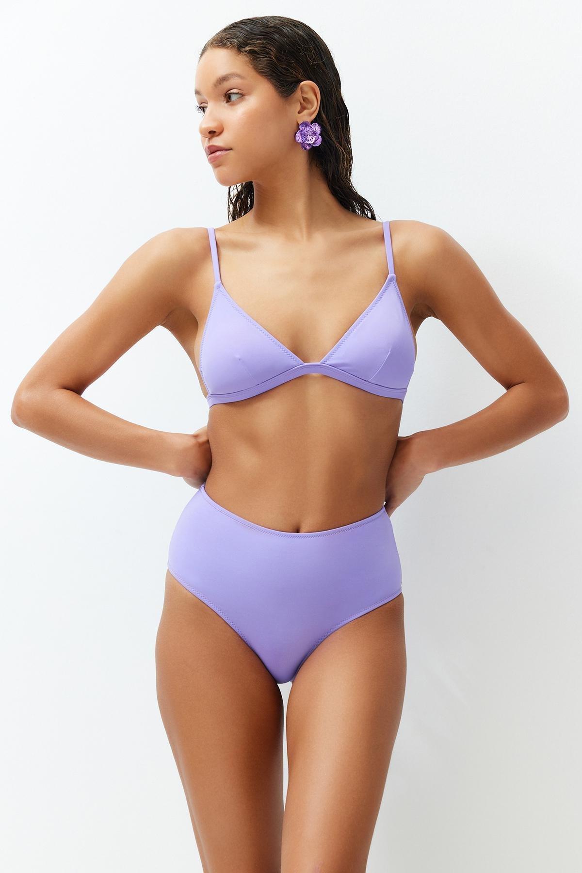 Purple High Waist Bikini Bottom, , large image number 1