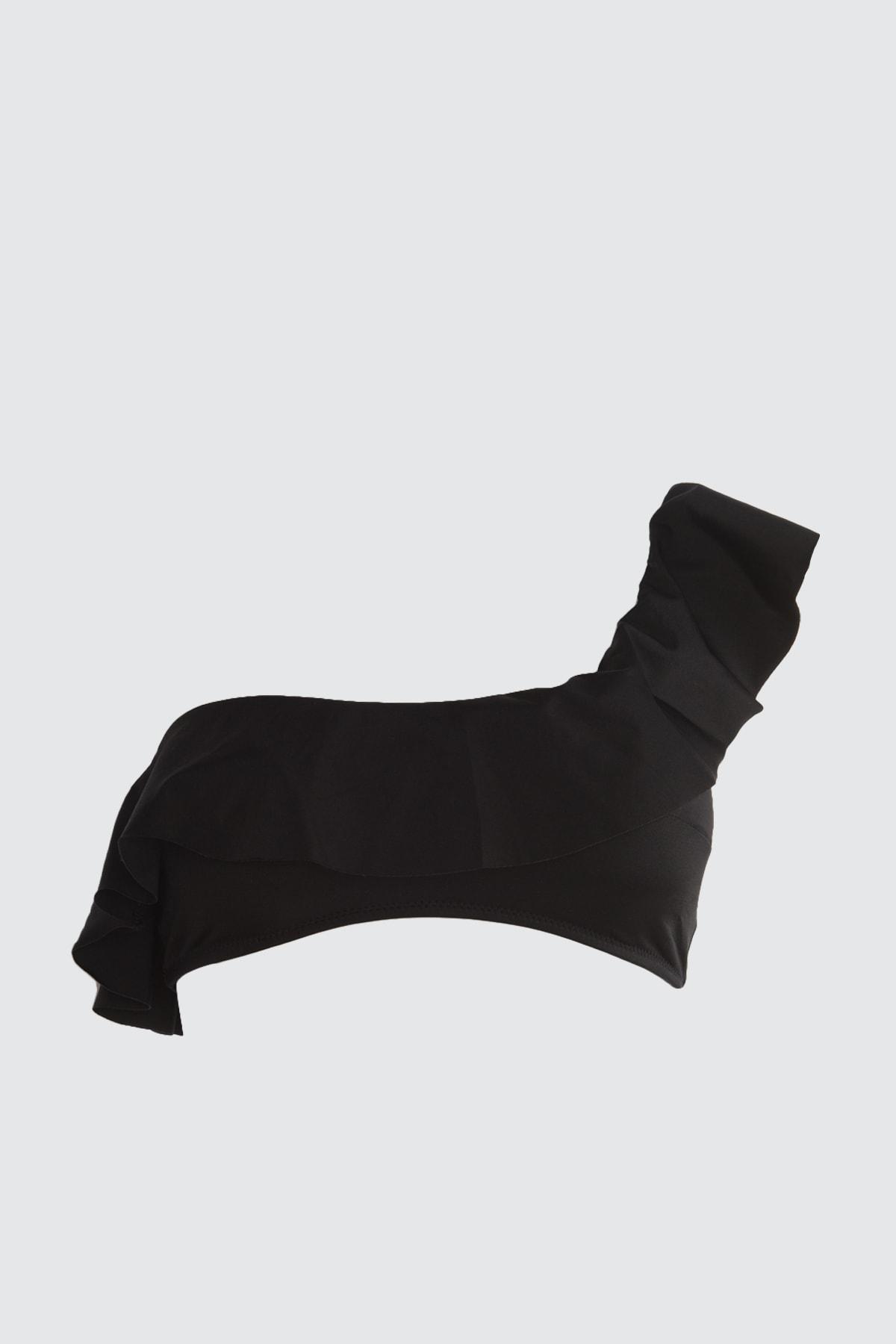 Black One Shoulder Bikini Top, , large image number 8