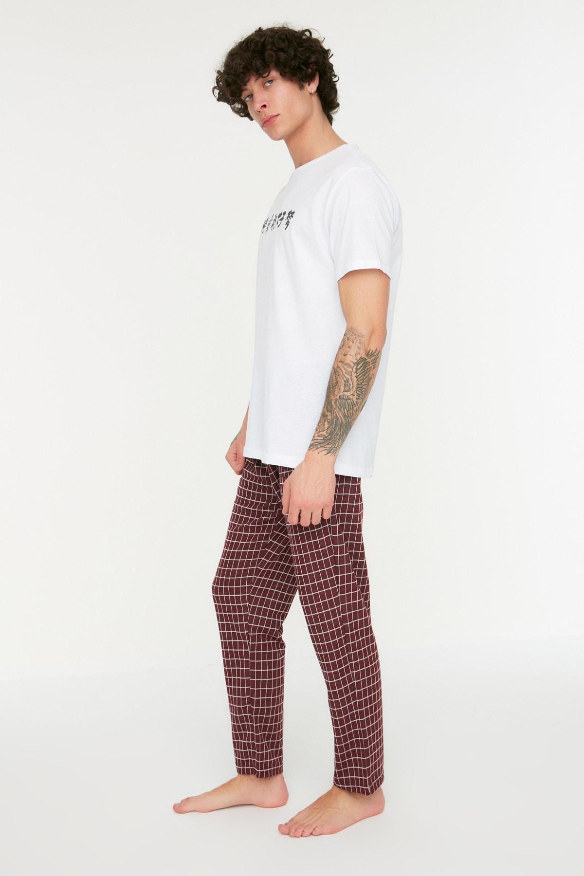Multicolour Plaid Pajama Set, , large image number 0