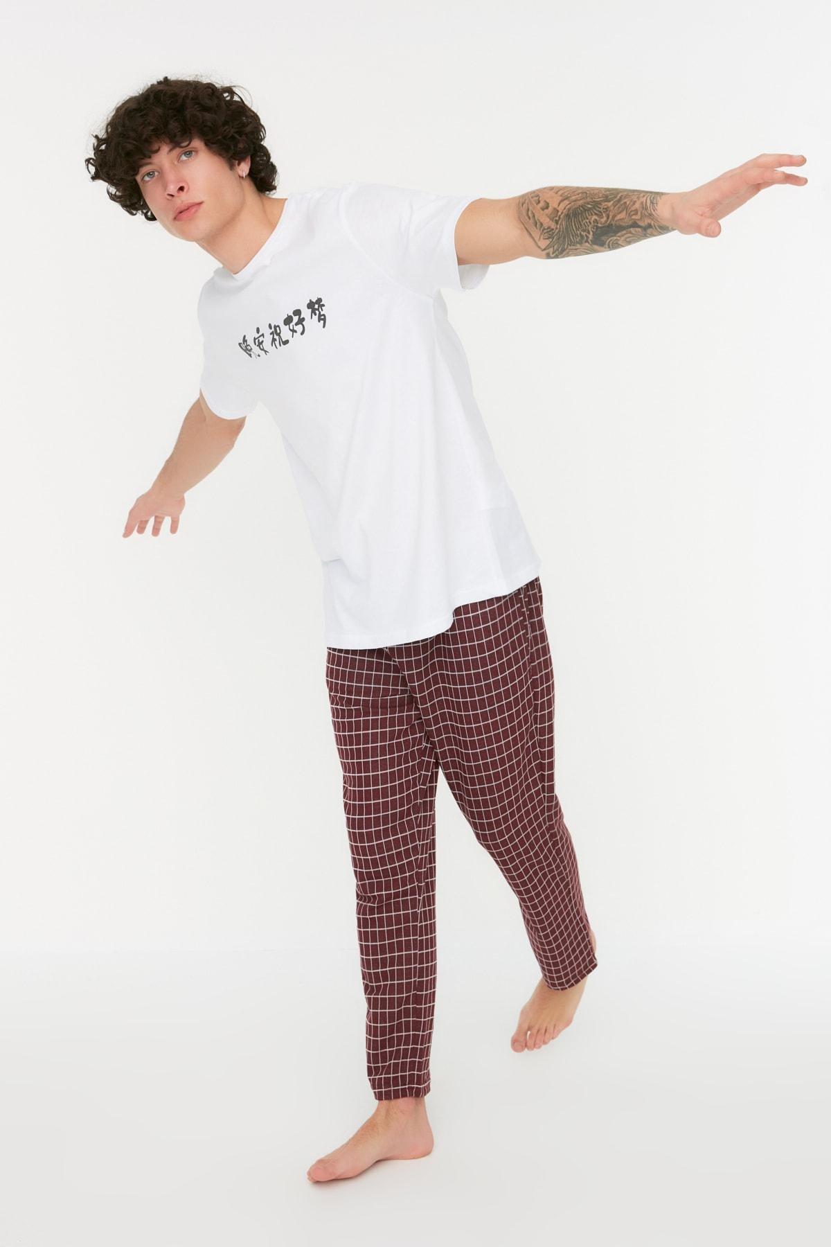 Multicolour Plaid Pajama Set, , large image number 1
