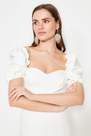 Trendyol - White Sweetheart Dress