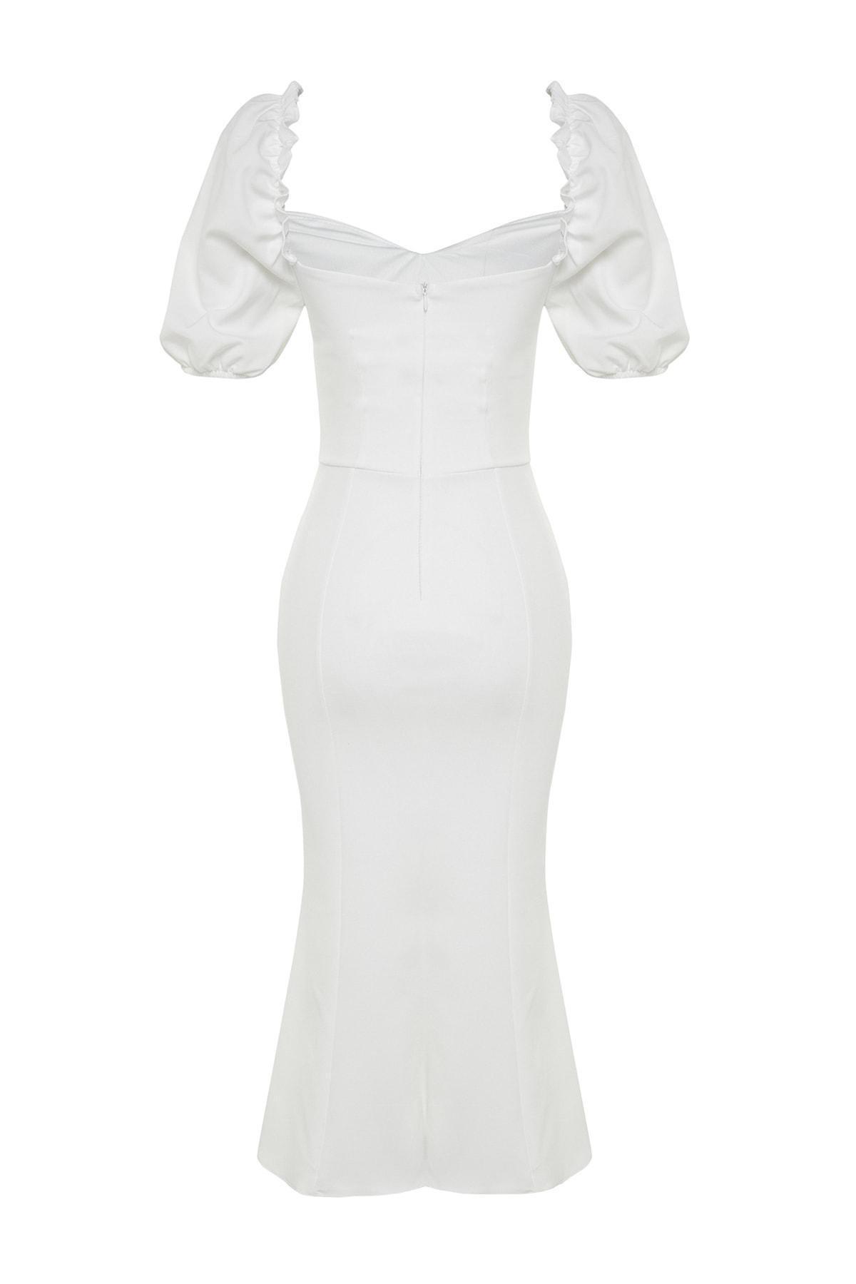 Trendyol - White Sweetheart Dress