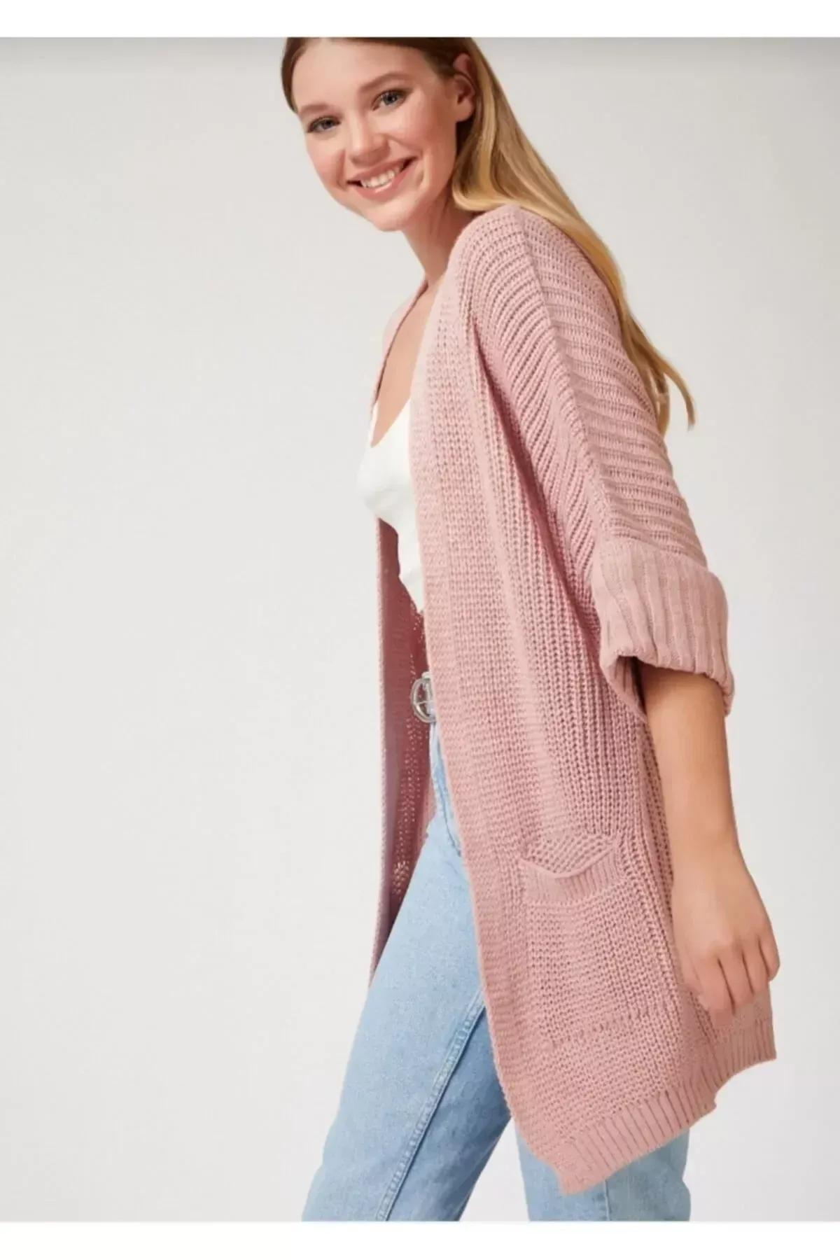 Pink Oversize Cardigan, Pink, large image number 2