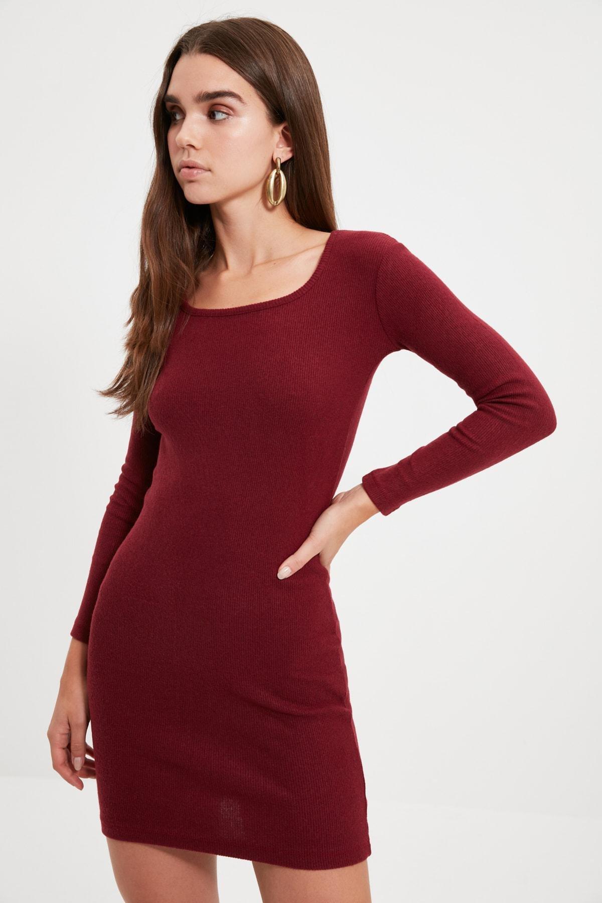 Red Bodycon Midi Dress, , large image number 1