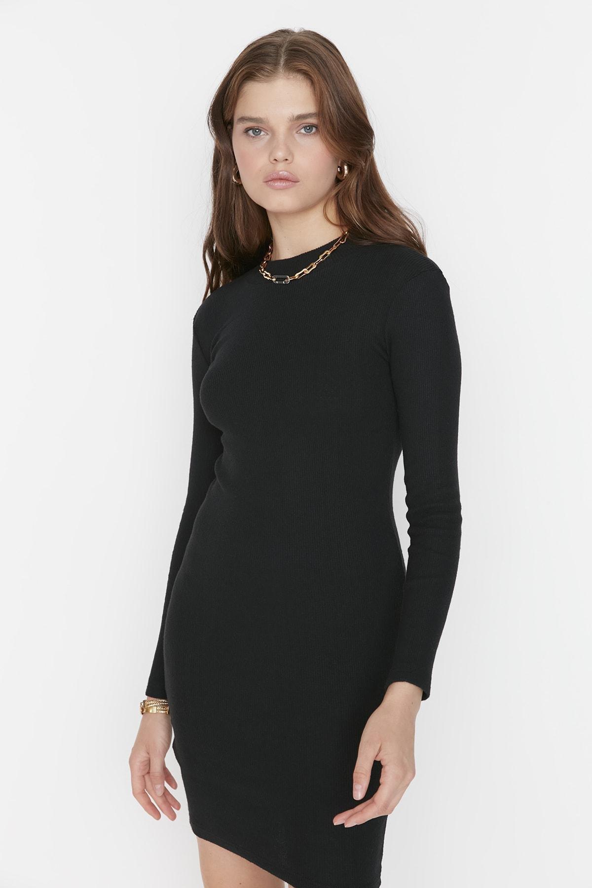 Black Bodycon Dress, Black, large image number 4