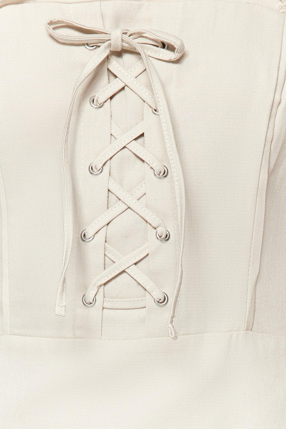 Beige A-Line Dress, , large image number 3