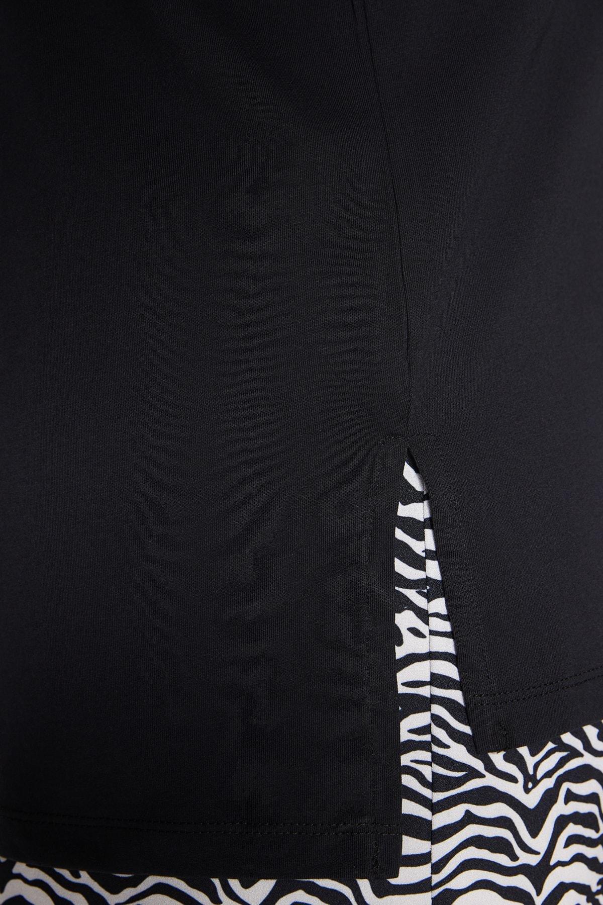 Black Relaxed Plus Size T-Shirt, , large image number 4