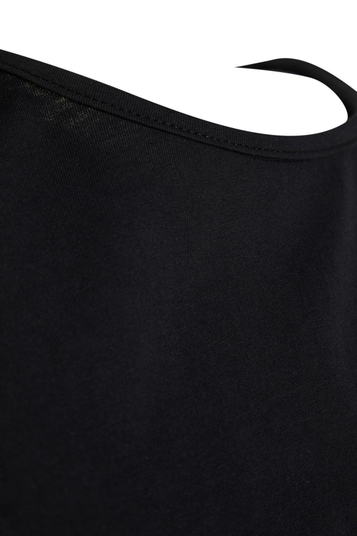 Black Relaxed Plus Size T-Shirt, , large image number 6