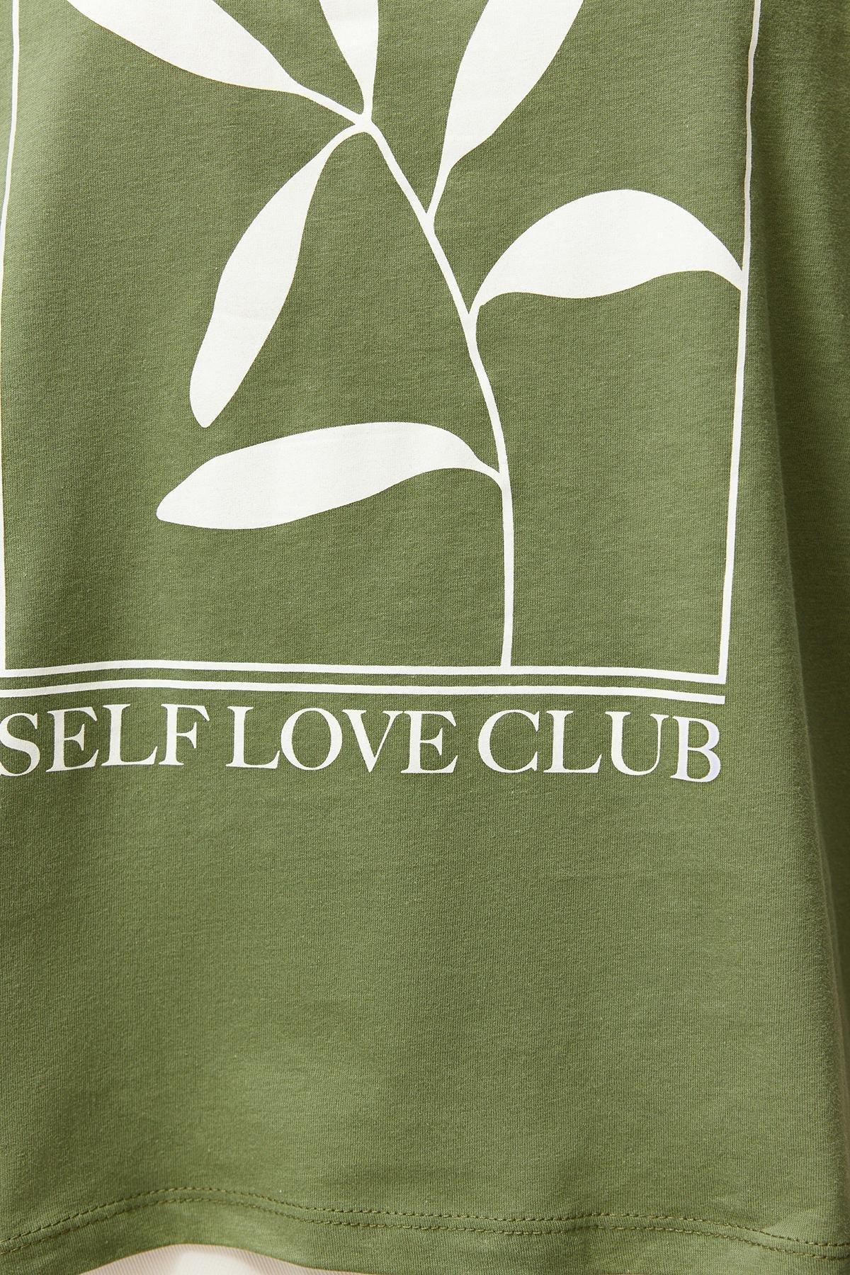 Green Printed Relaxed T-Shirt, , large image number 3