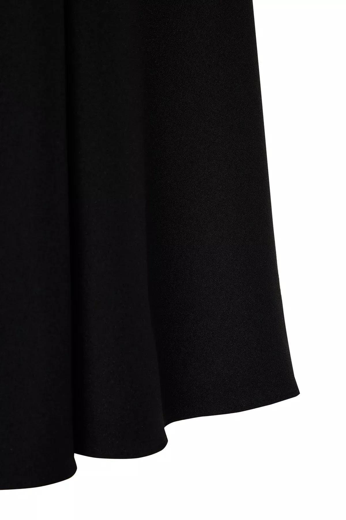 Black A-Line Plus Size Dress, BLACK, large image number 5