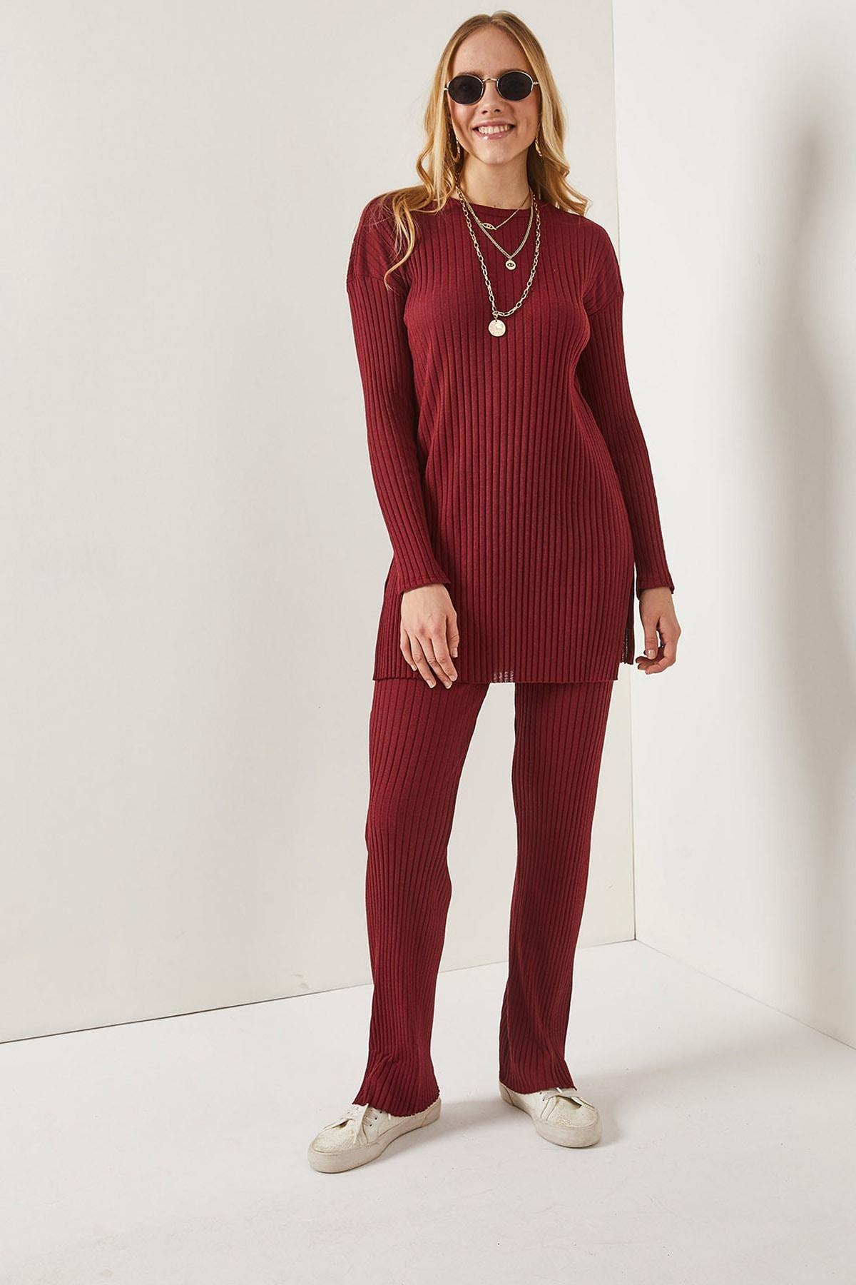 Red Palazzo Corduroy Co-Ord Set, , large image number 1