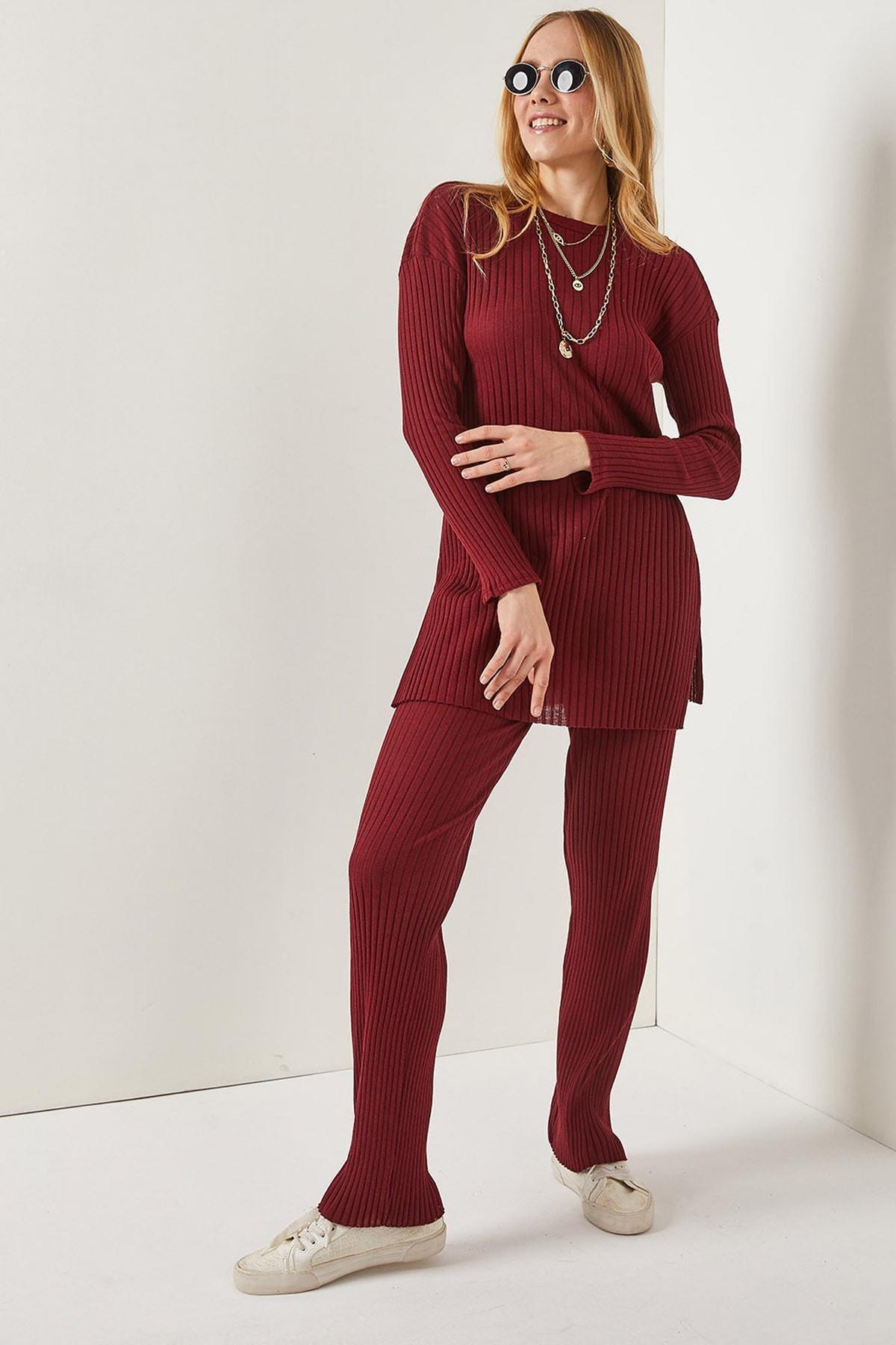 Red Palazzo Corduroy Co-Ord Set, , large image number 3
