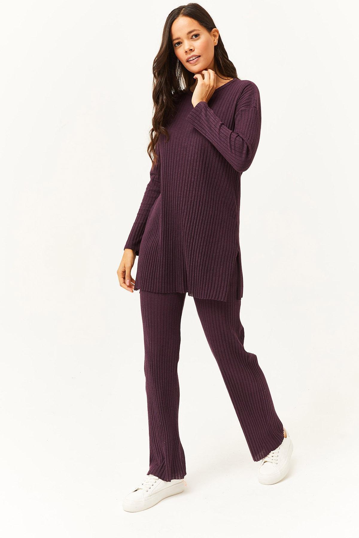 Red Ribbed Co-Ord Set, , large image number 0