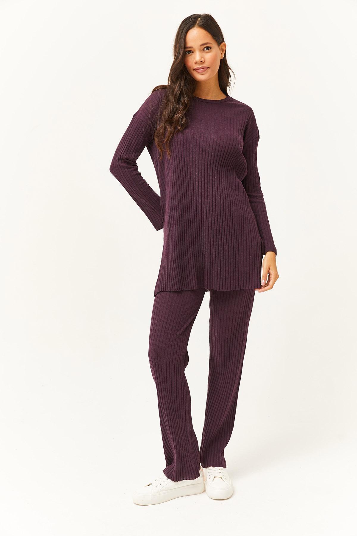 Red Ribbed Co-Ord Set, , large image number 3