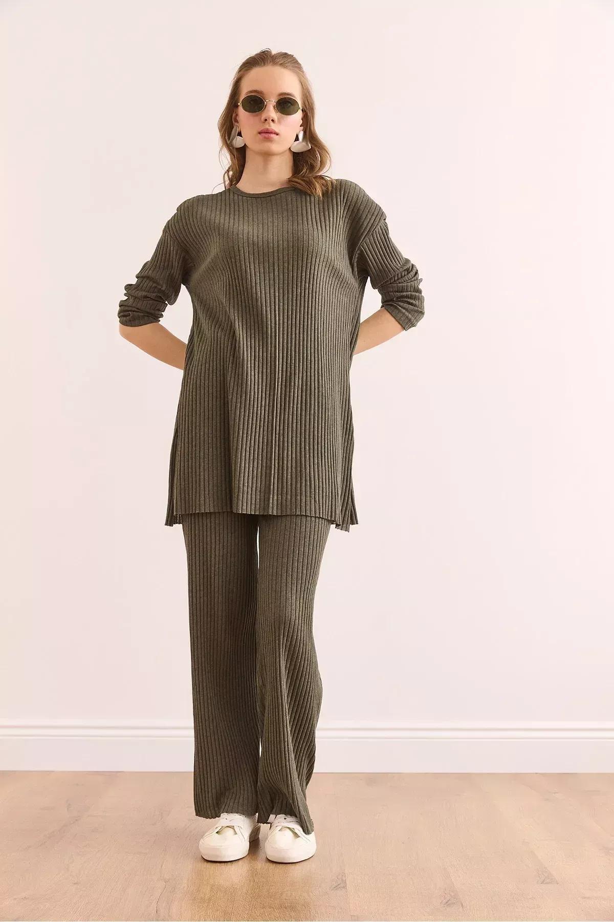 Khaki Relaxed Co-Ord Set, Khaki, large image number 4