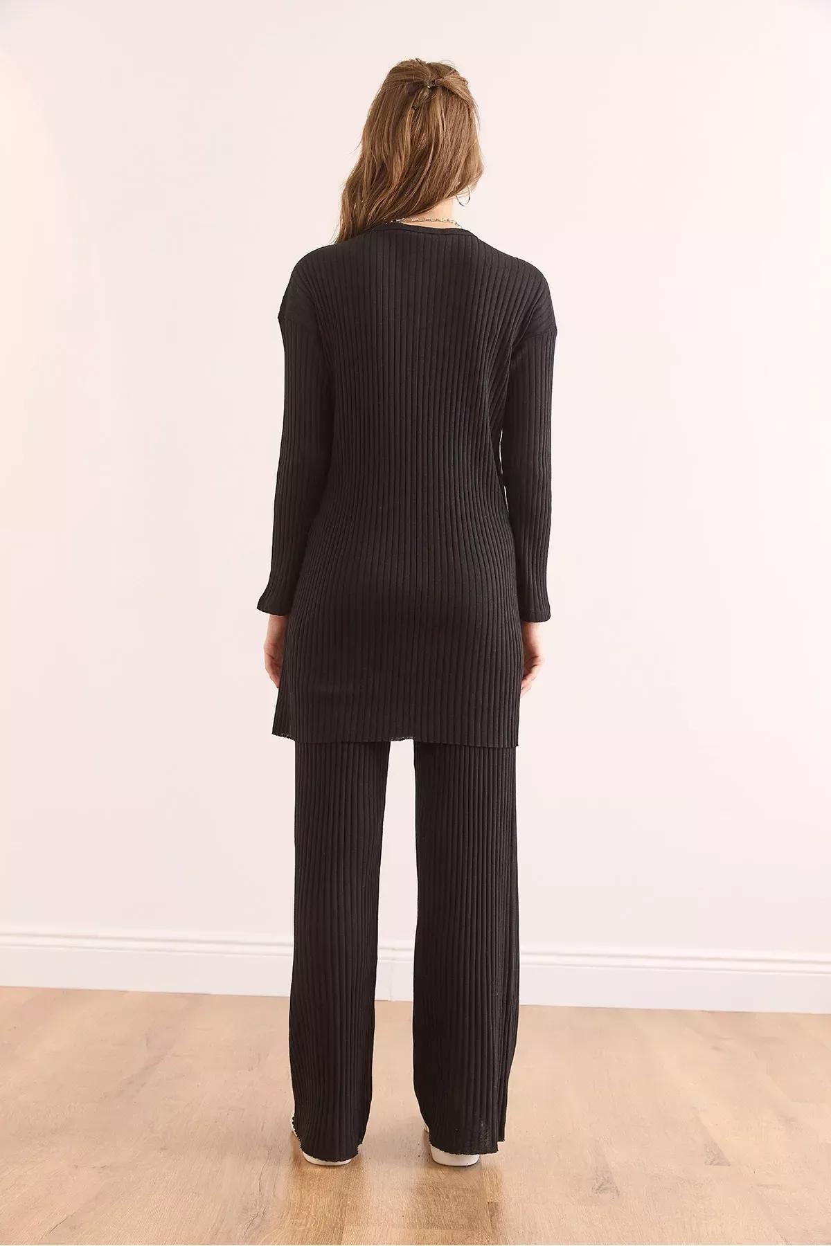 Black Relaxed Co-Ord Set, BLACK, large image number 5