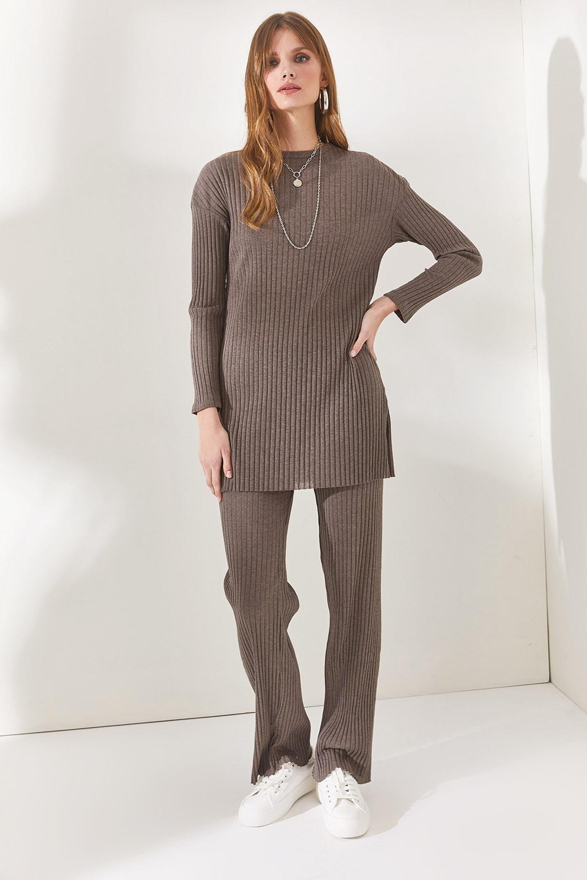 Brown Relaxed Co-Ord Set, , large image number 0