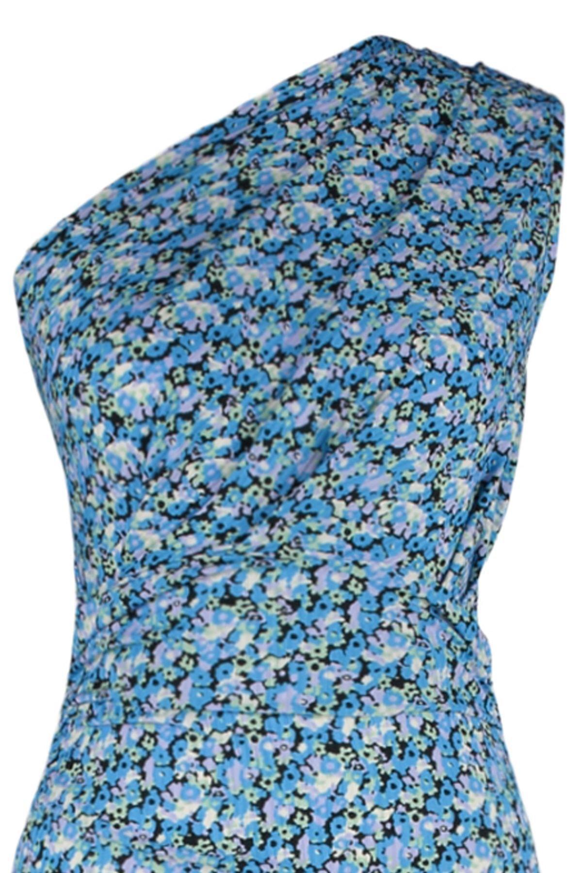 Blue Floral Bodycon Dress, , large image number 6