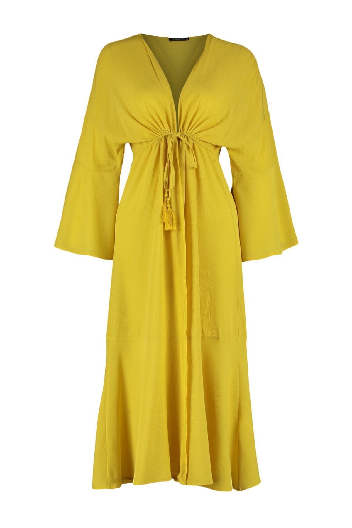 Oversize Ruffle Hem Kimono, , large image number 5