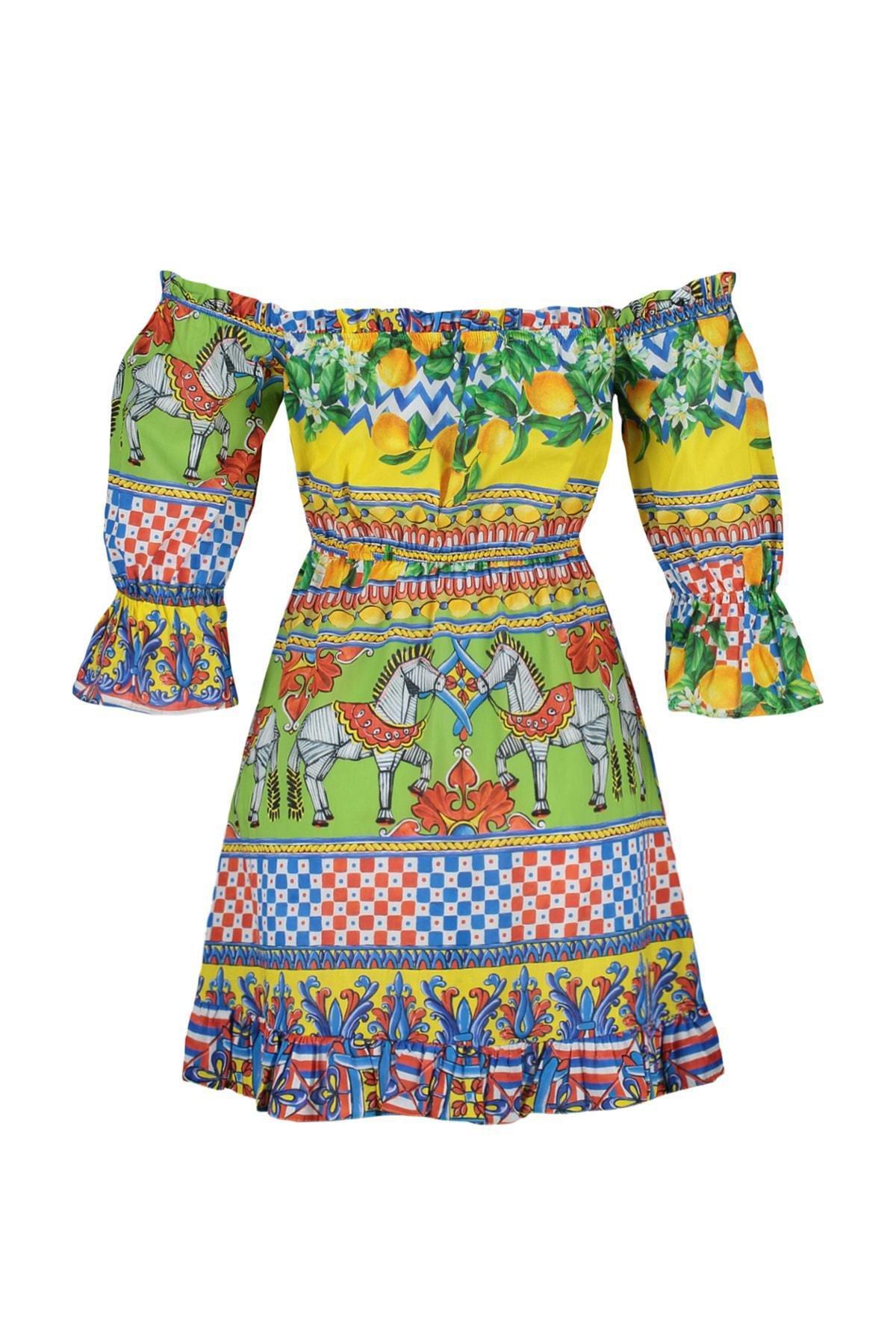 Multicolour Strapless Smock Dress, , large image number 8