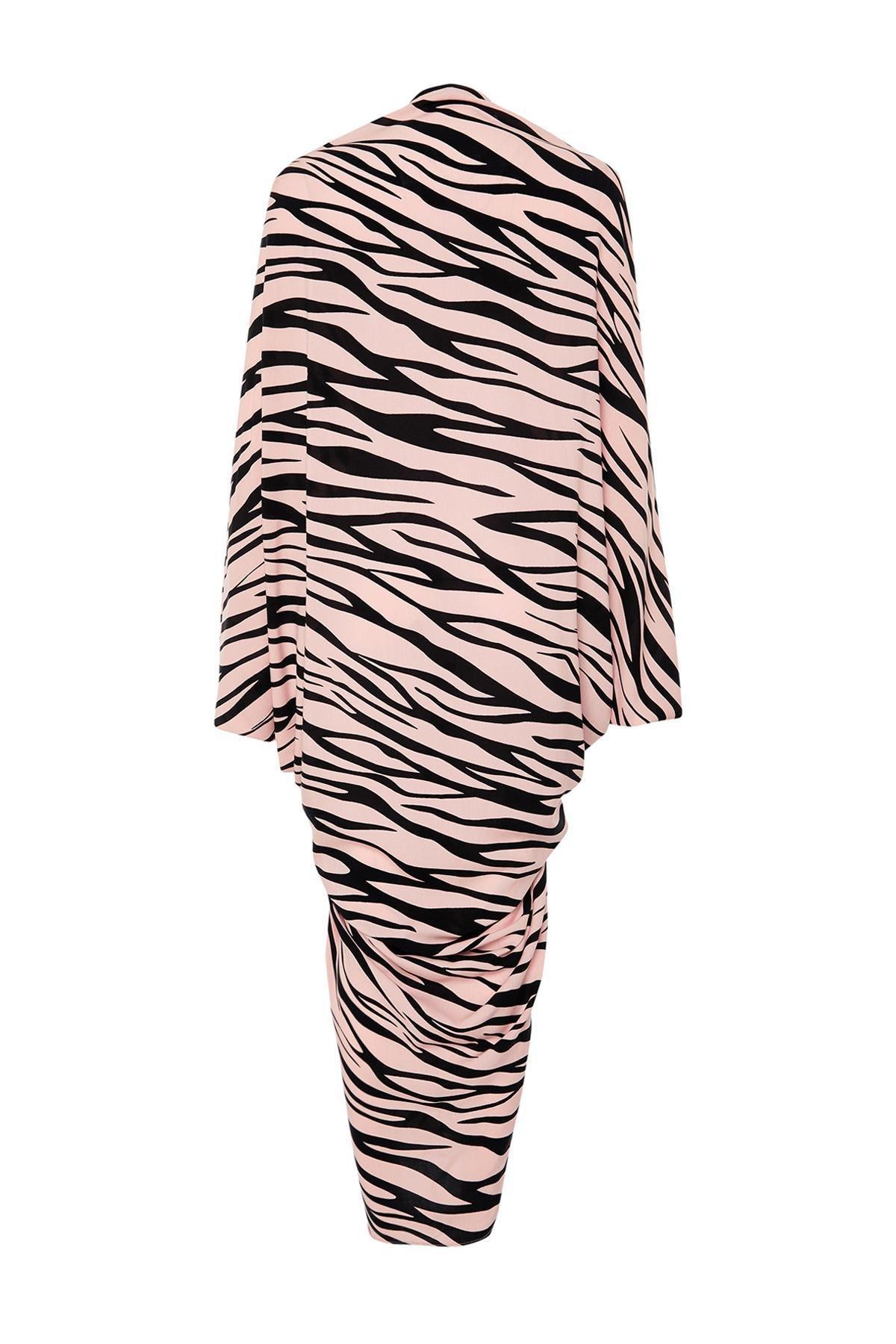 Multicolour Patterned Flowy Dress, Black-Multicolor, large image number 2