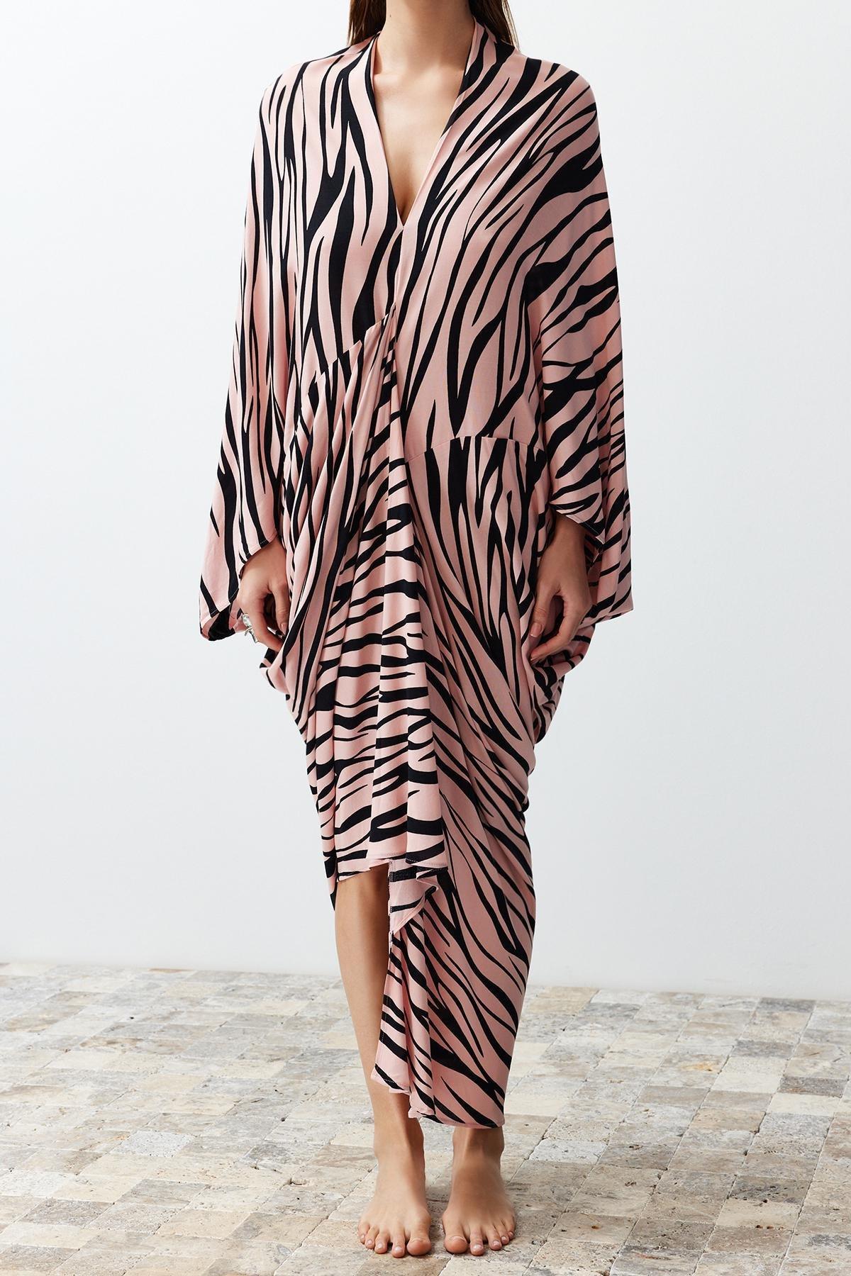 Multicolour Patterned Flowy Dress, Black-Multicolor, large image number 3