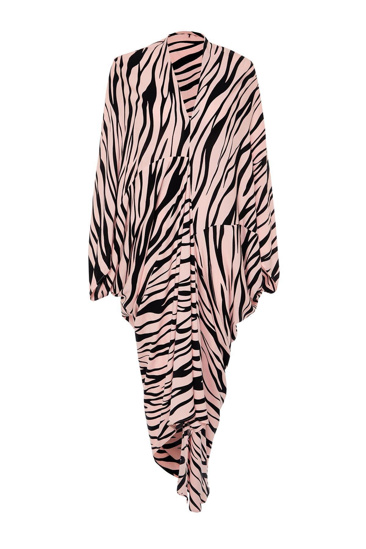 Multicolour Patterned Flowy Dress, Black-Multicolor, large image number 5