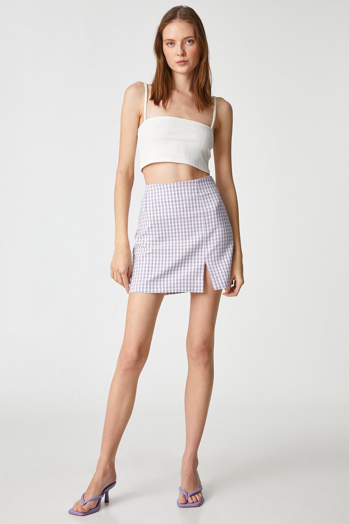 Purple Plaid Skirt, , large image number 0