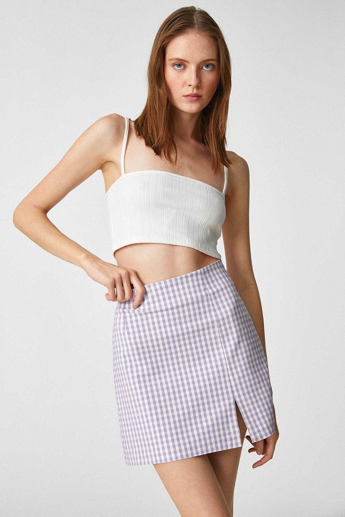 Purple Plaid Skirt, , large image number 1