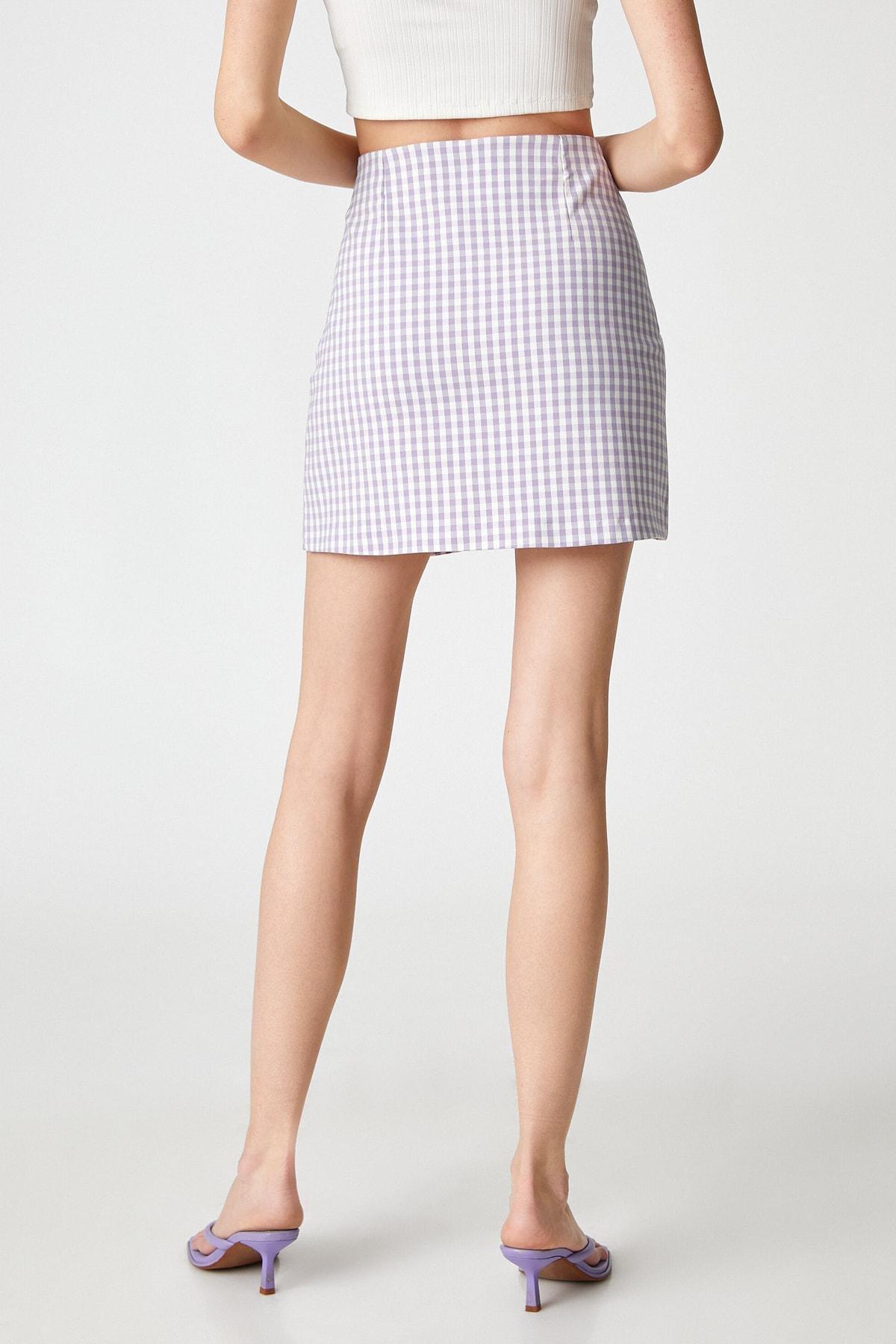 Purple Plaid Skirt, , large image number 3