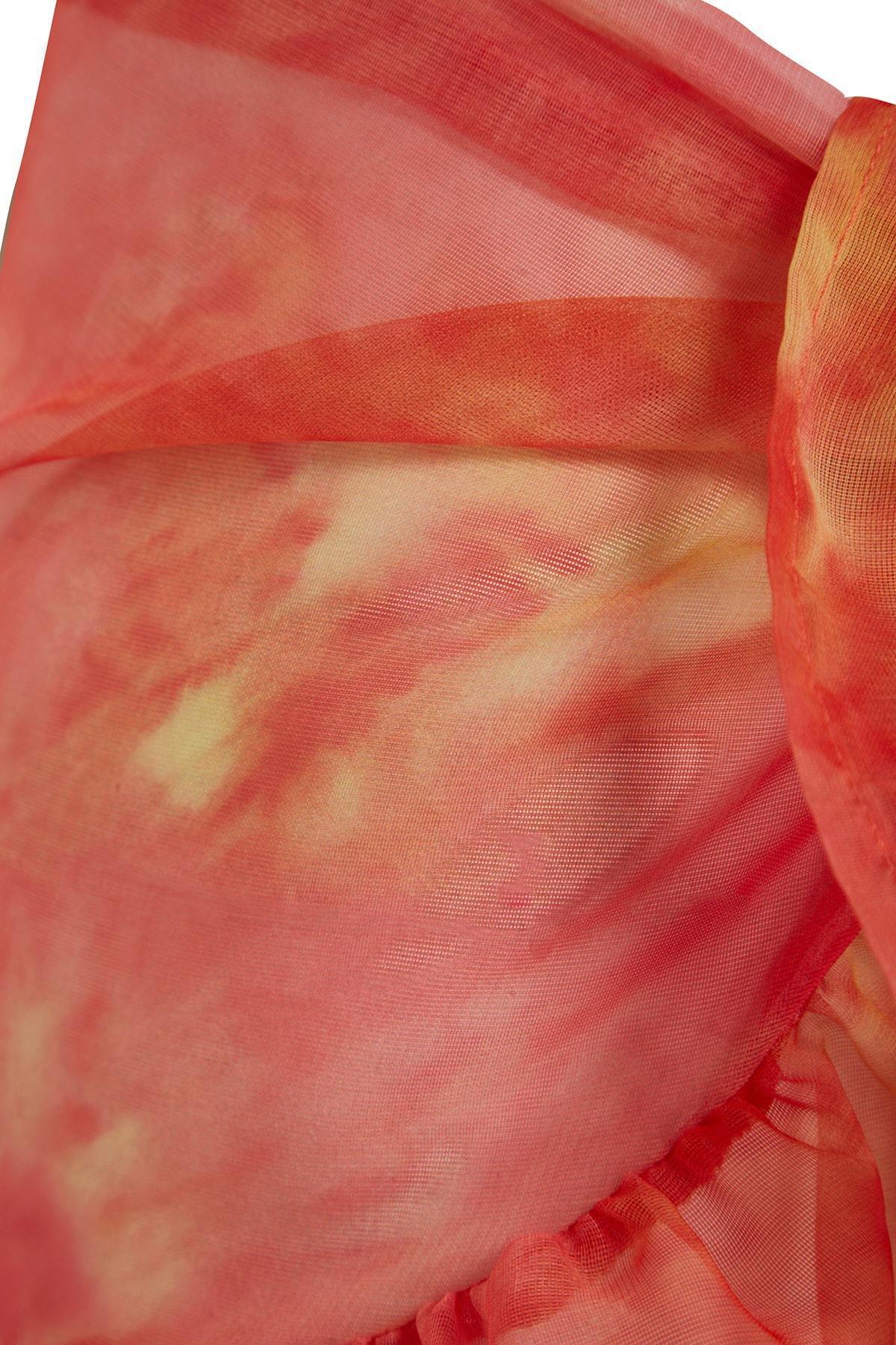 Orange Colour Gradient Wraparound Skirt, , large image number 6