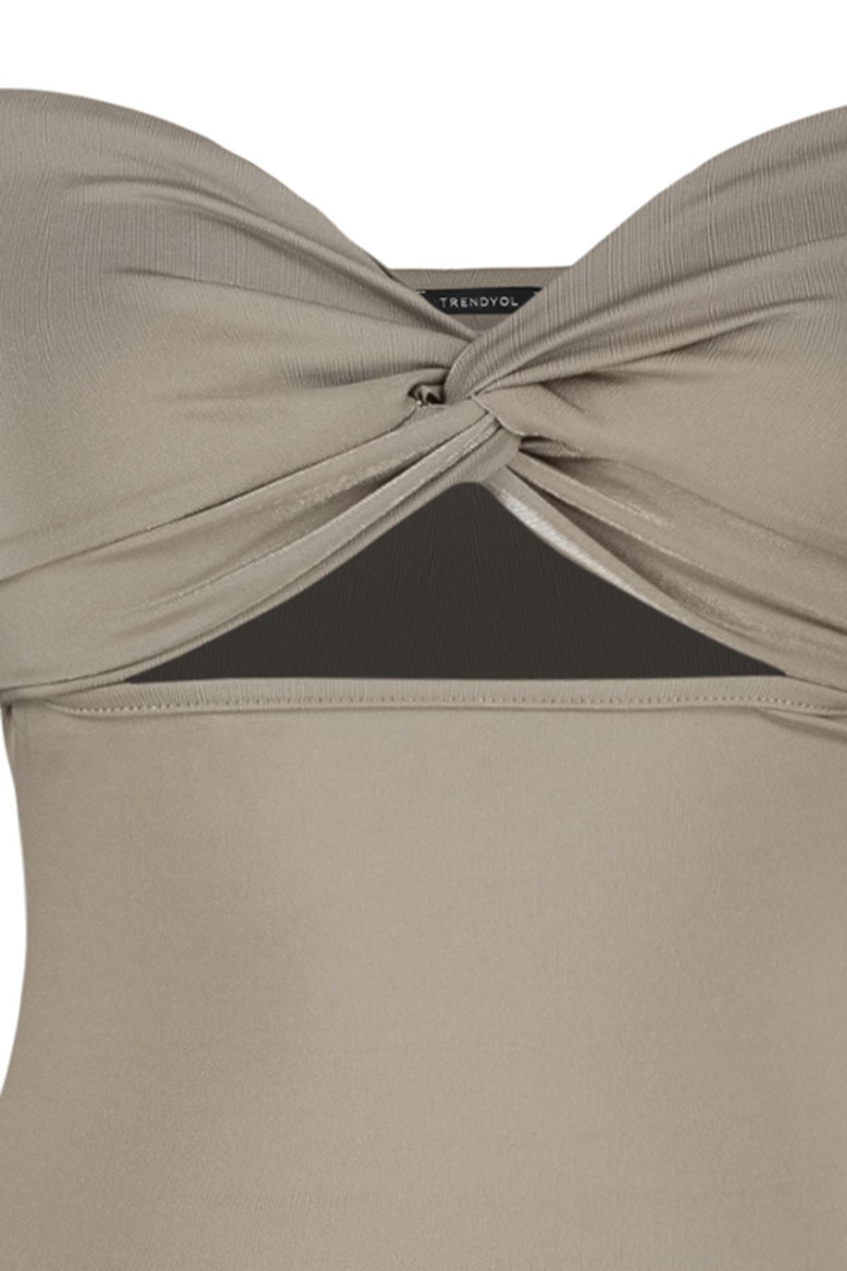Brown Slim Bodysuit, , large image number 5
