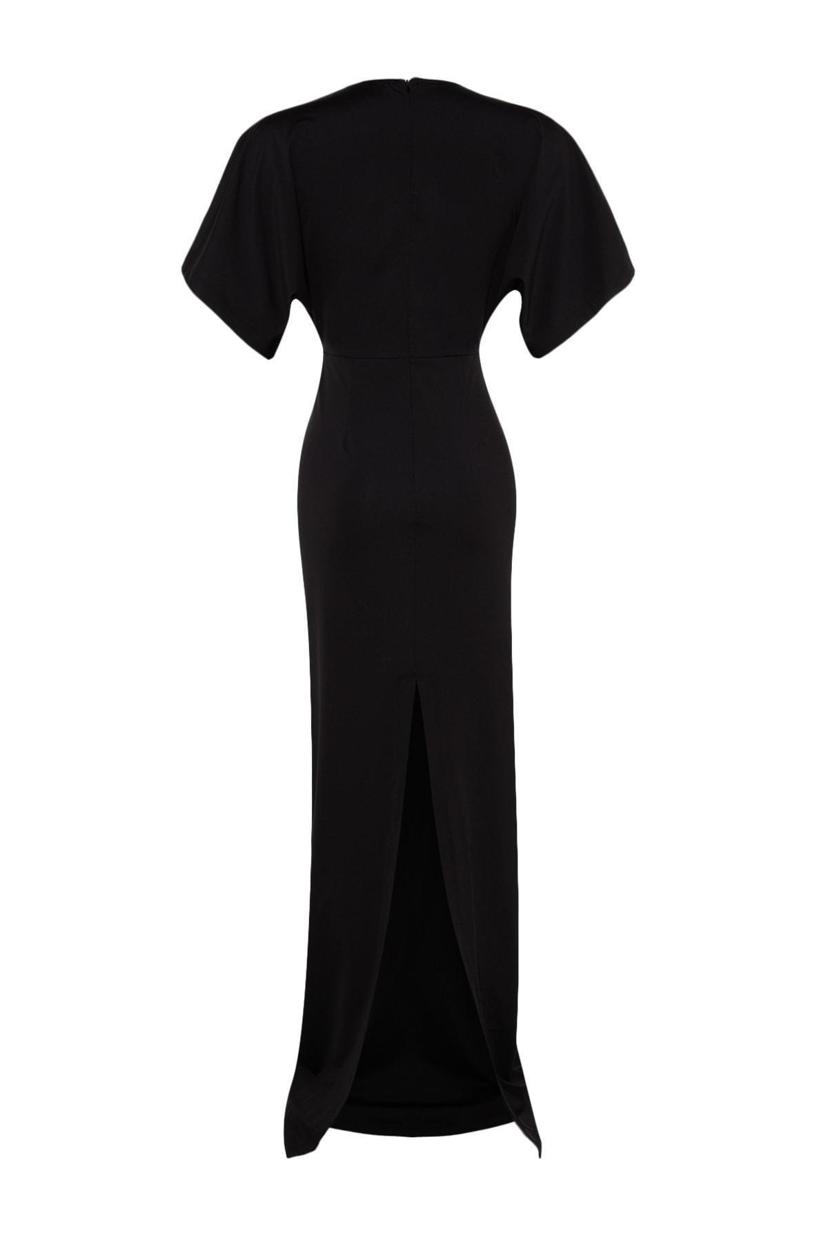 Trendyol - Black Shift V-Neck Occasionwear Dress