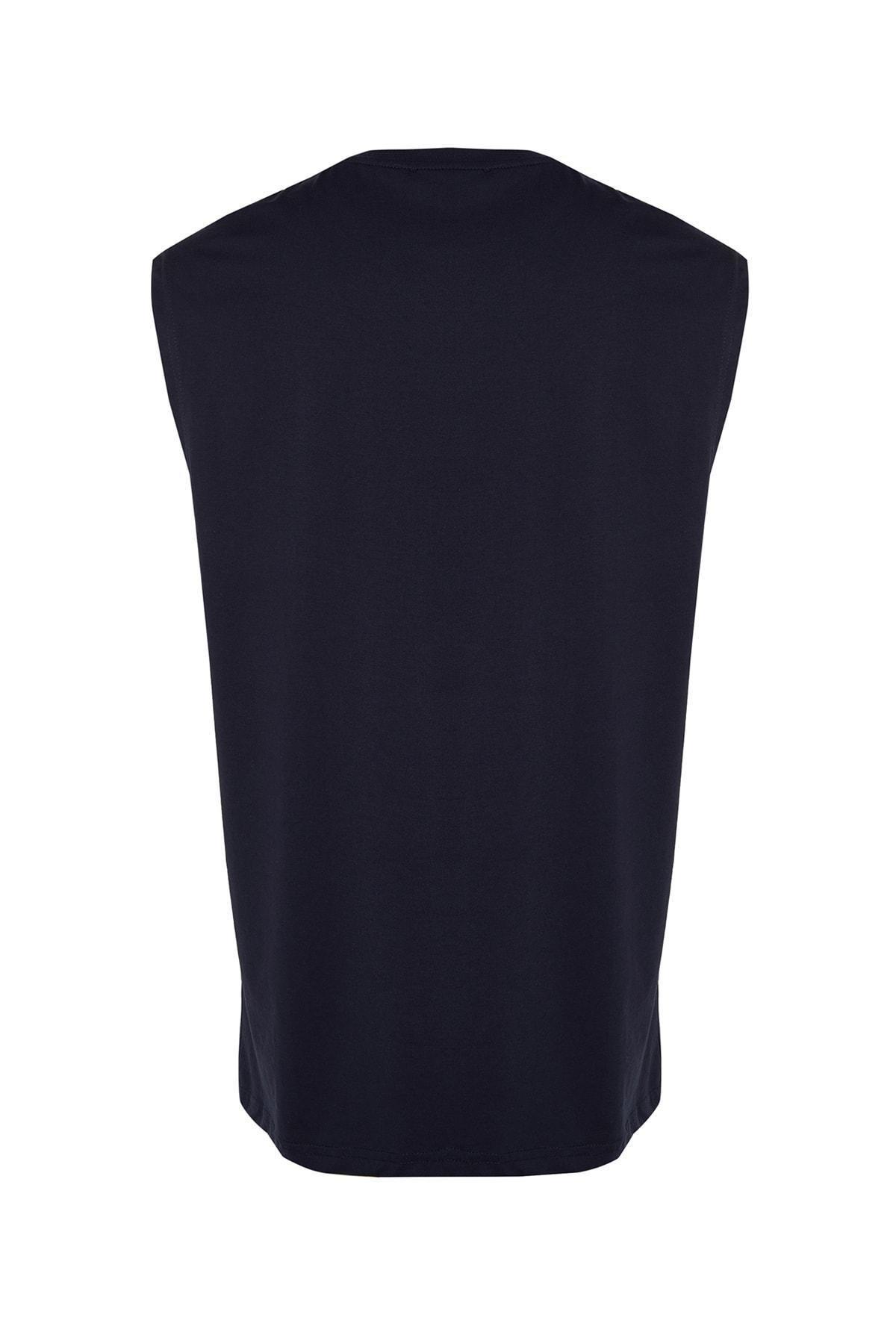 Trendyol - Navy Crew Neck Tank Top