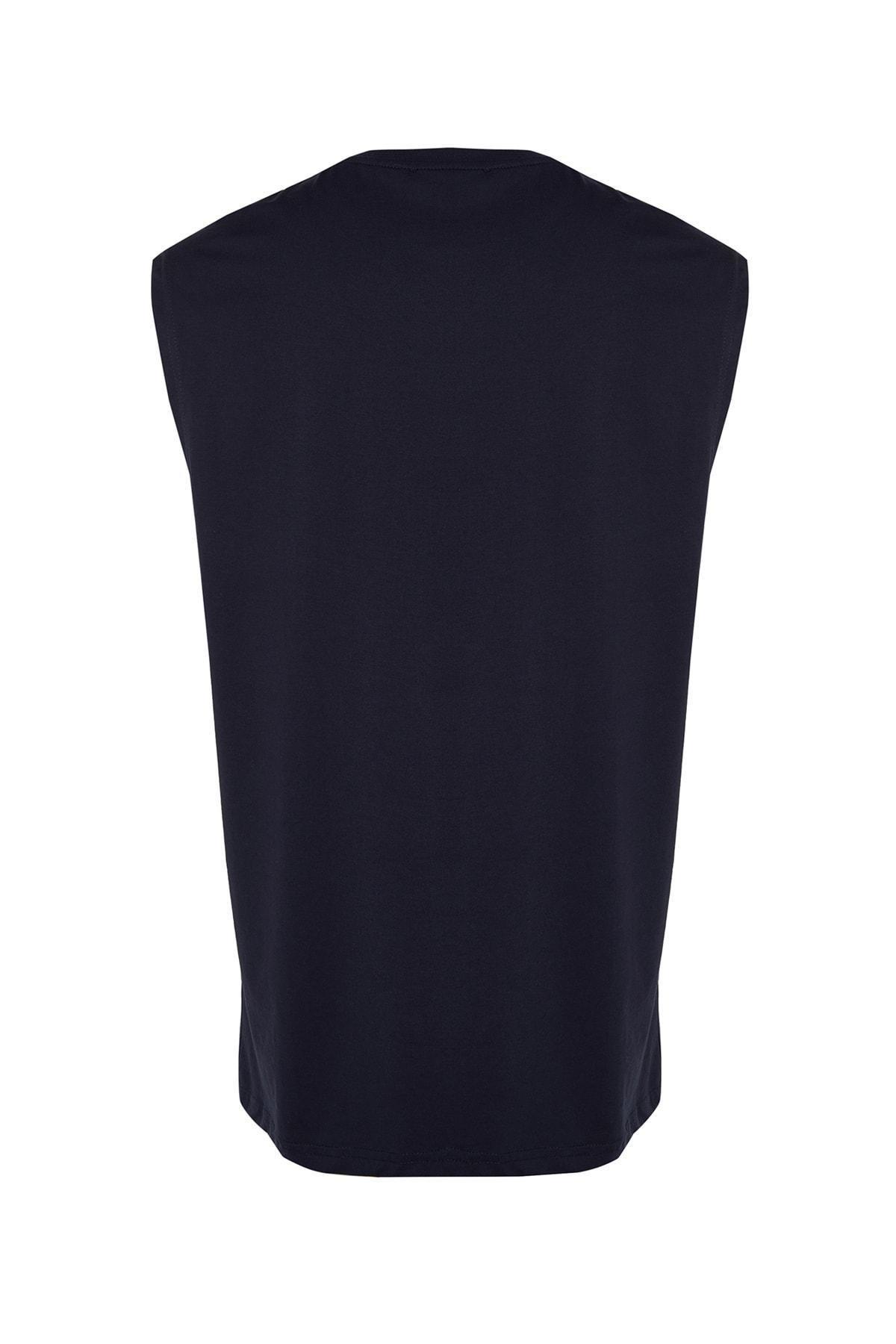 Navy Crew Neck Tank Top, , large image number 6