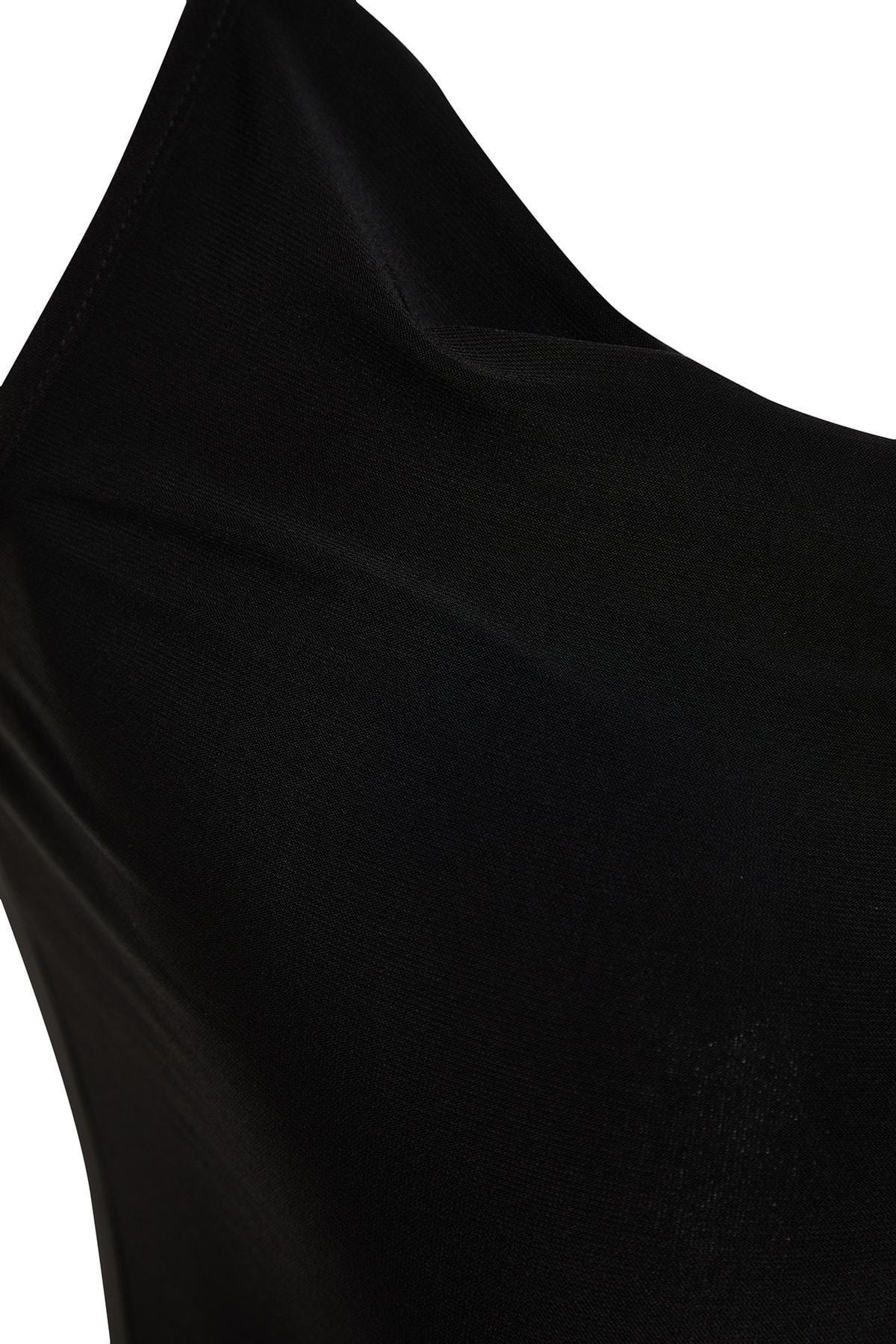 Black Cowl Neck Bodysuit, , large image number 6