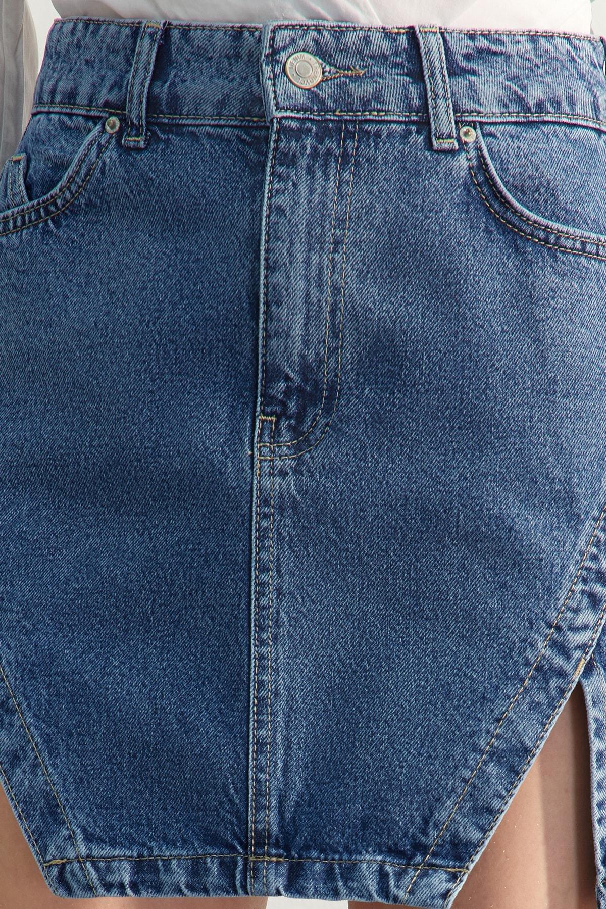 Blue Mini Skirt, , large image number 4
