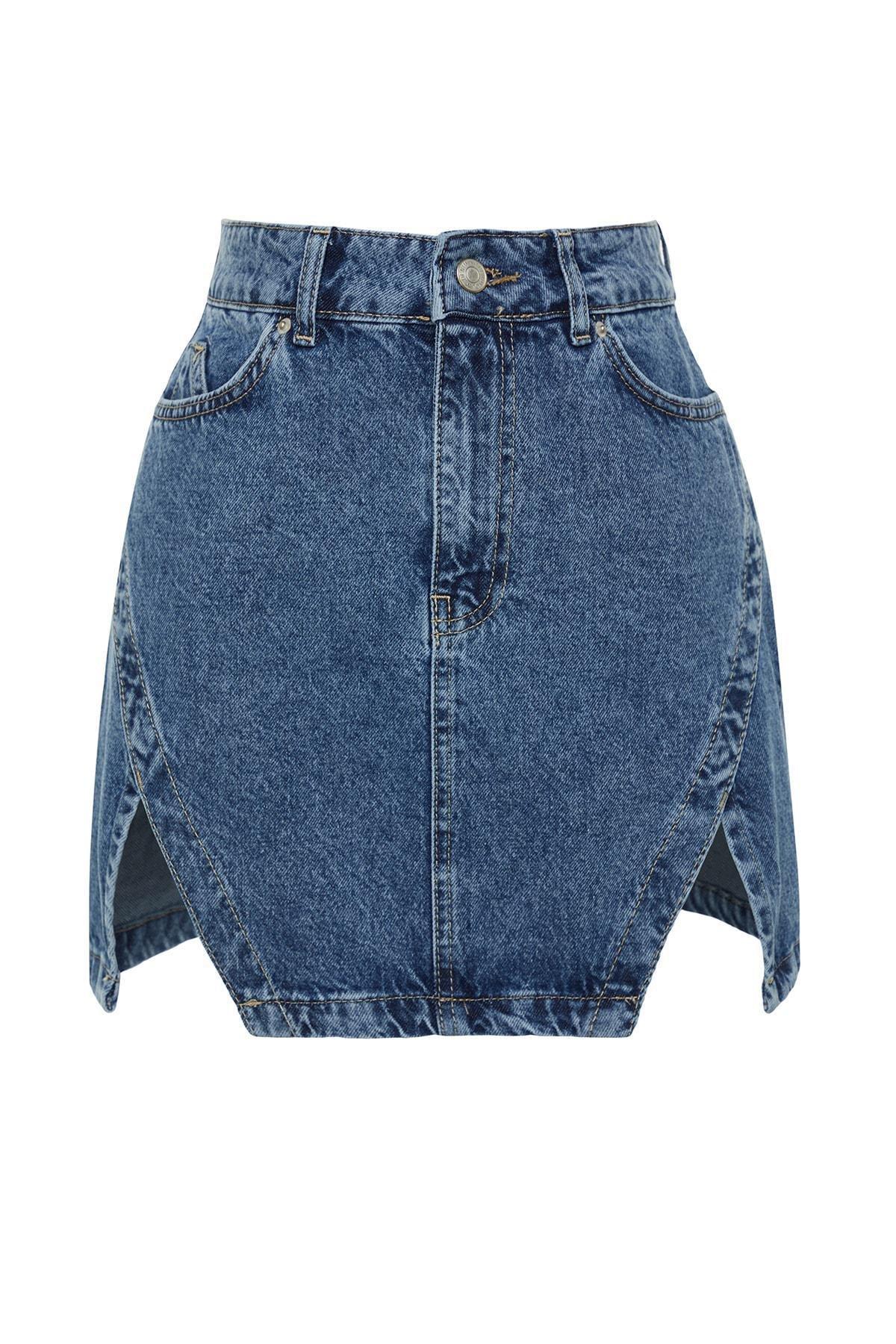 Blue Mini Skirt, , large image number 5