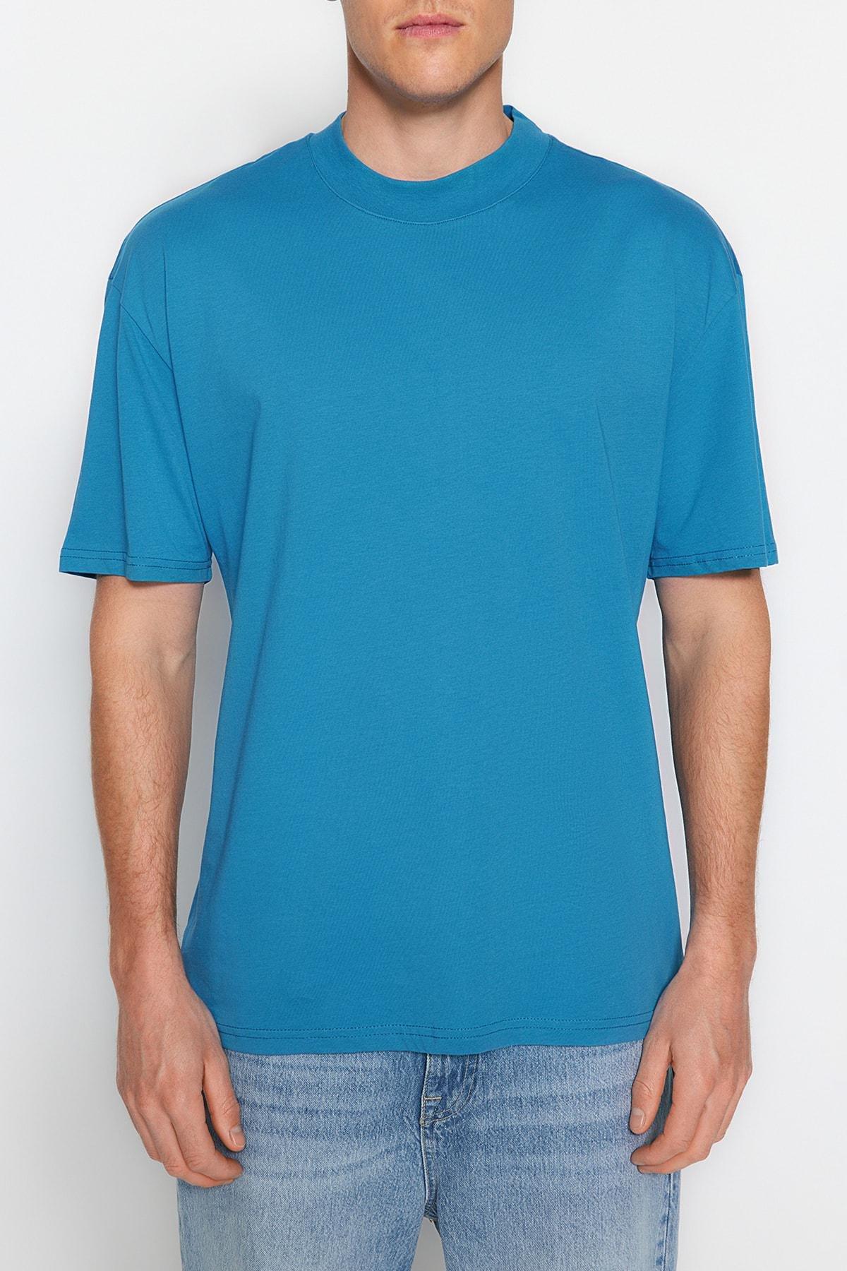 Navy Relaxed Crew Neck T-Shirt, , large image number 3